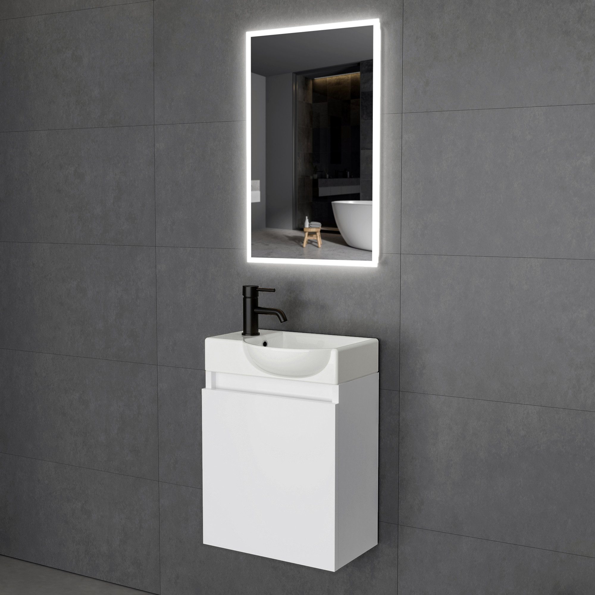 Alpenberger Badmöbel-Set Waschbecken mit Unterschrank und günstig online kaufen