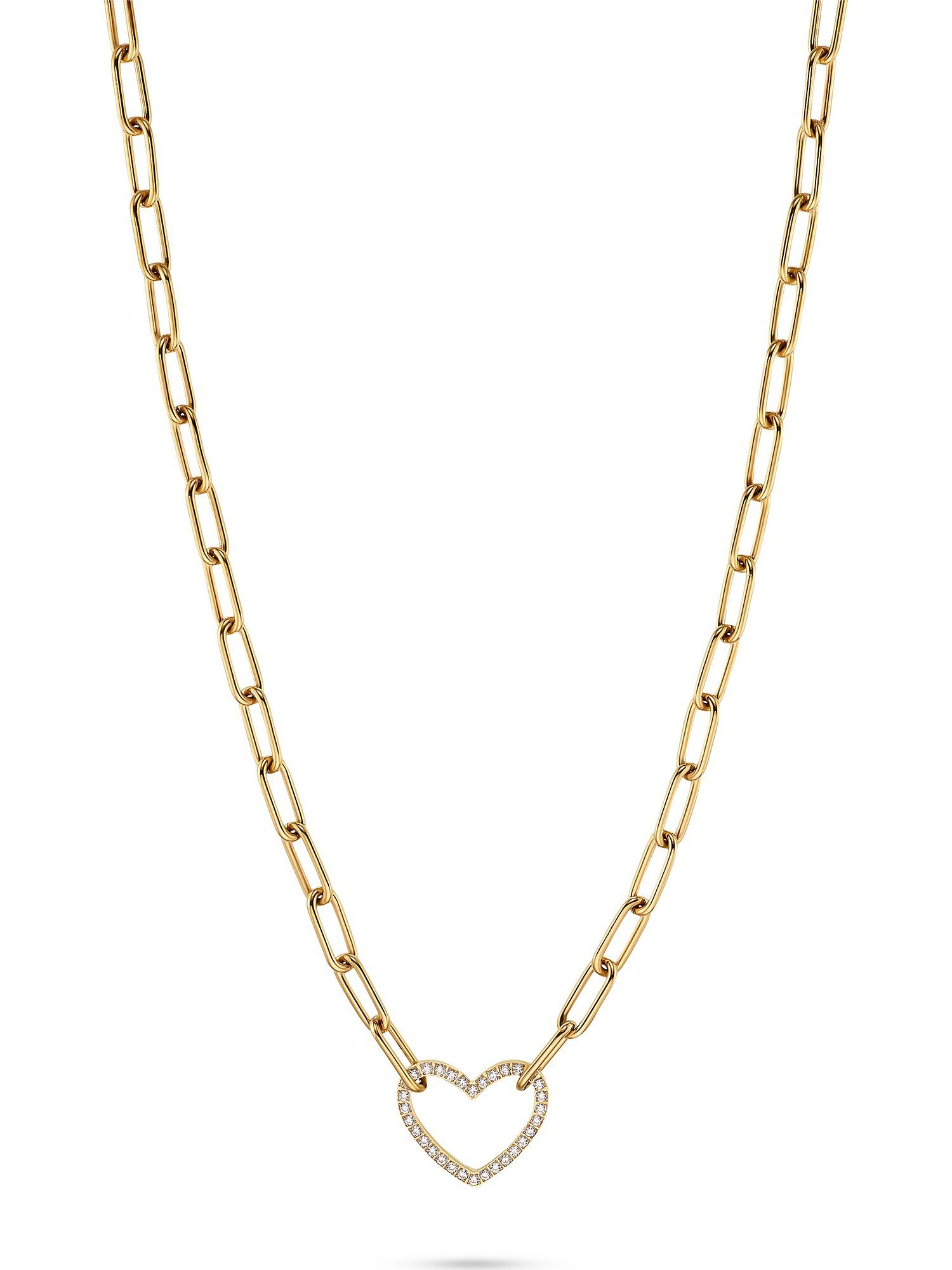 GUIDO MARIA gold KRETSCHMER Edelstahl GMK Edelstahlkette Damen-Kette 32 Zirkonia