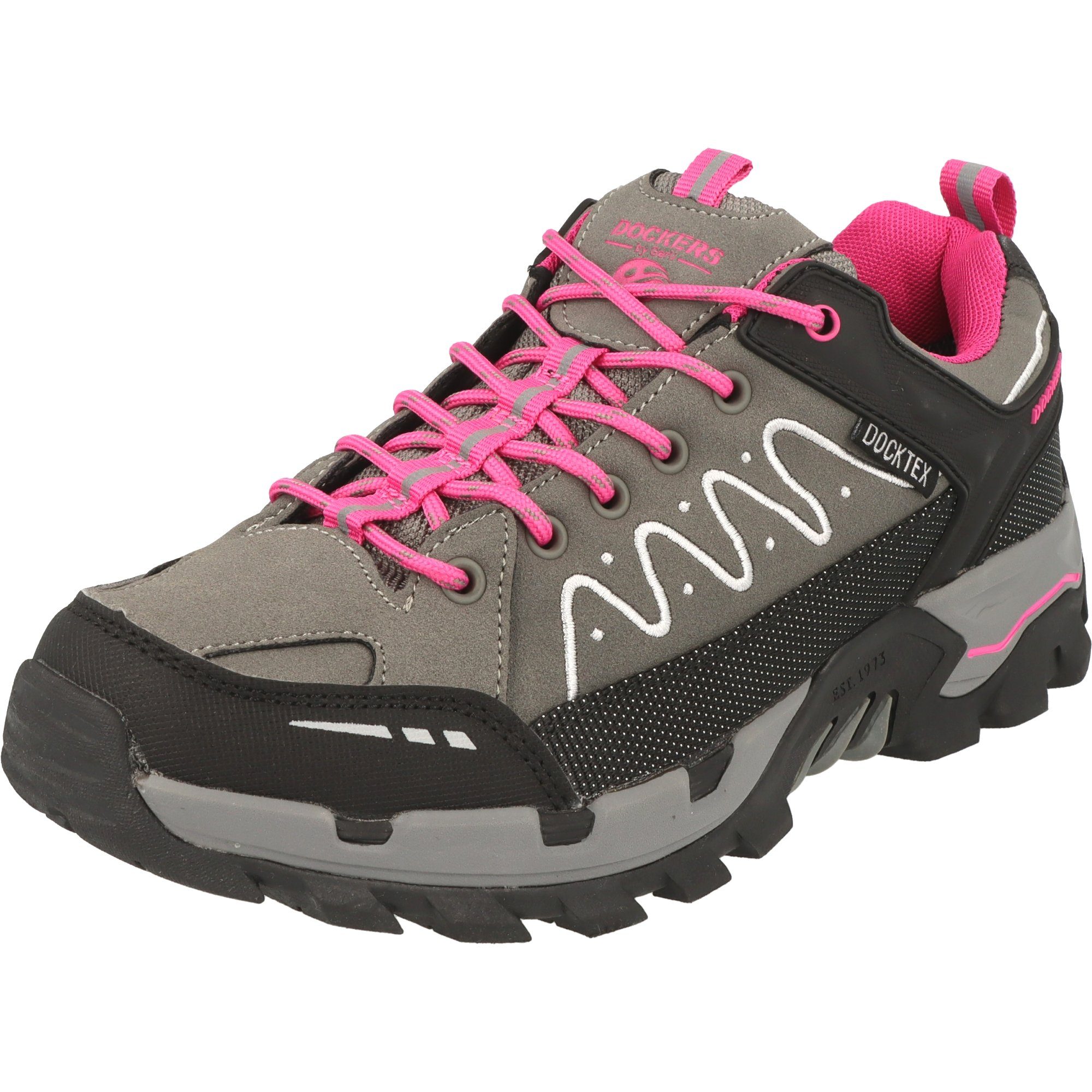 Dockers by Gerli Damen Trekking Wander Schuhe Wasserdicht 49LC202 Trekkingschuh Grau/Pink