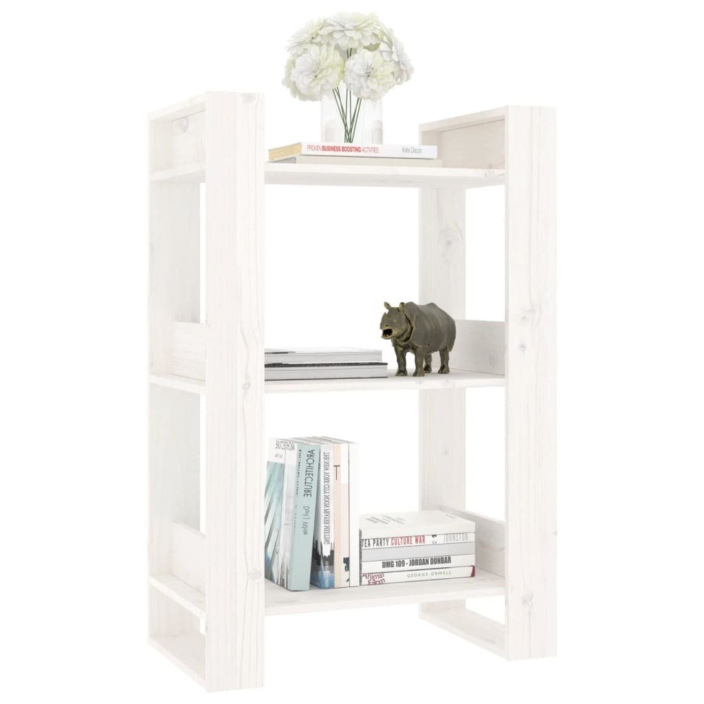 cm Kiefer BücherregalRaumteiler Weiß Regal 60x35x91 vidaXL Massivholz