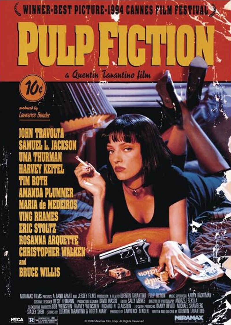 empireposter Poster Pulp Fiction Filmplakat Filmposter Kino Movie Quentin Tarantino Uma Thurman John Travolta - Grösse 61x91,5 cm