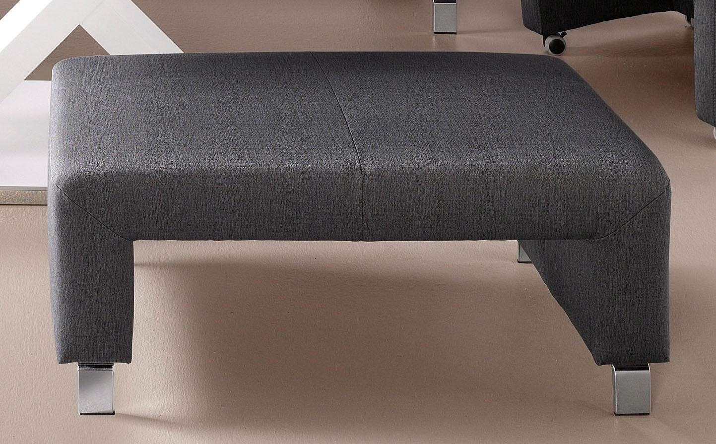 exxpo - sofa fashion Polsterhocker Intenso, Hocker, modern, wahlweise in Leder oder Textil, hohe Bodenfreiheit, frei im Raum stellbar, hoher Sitzkomfort