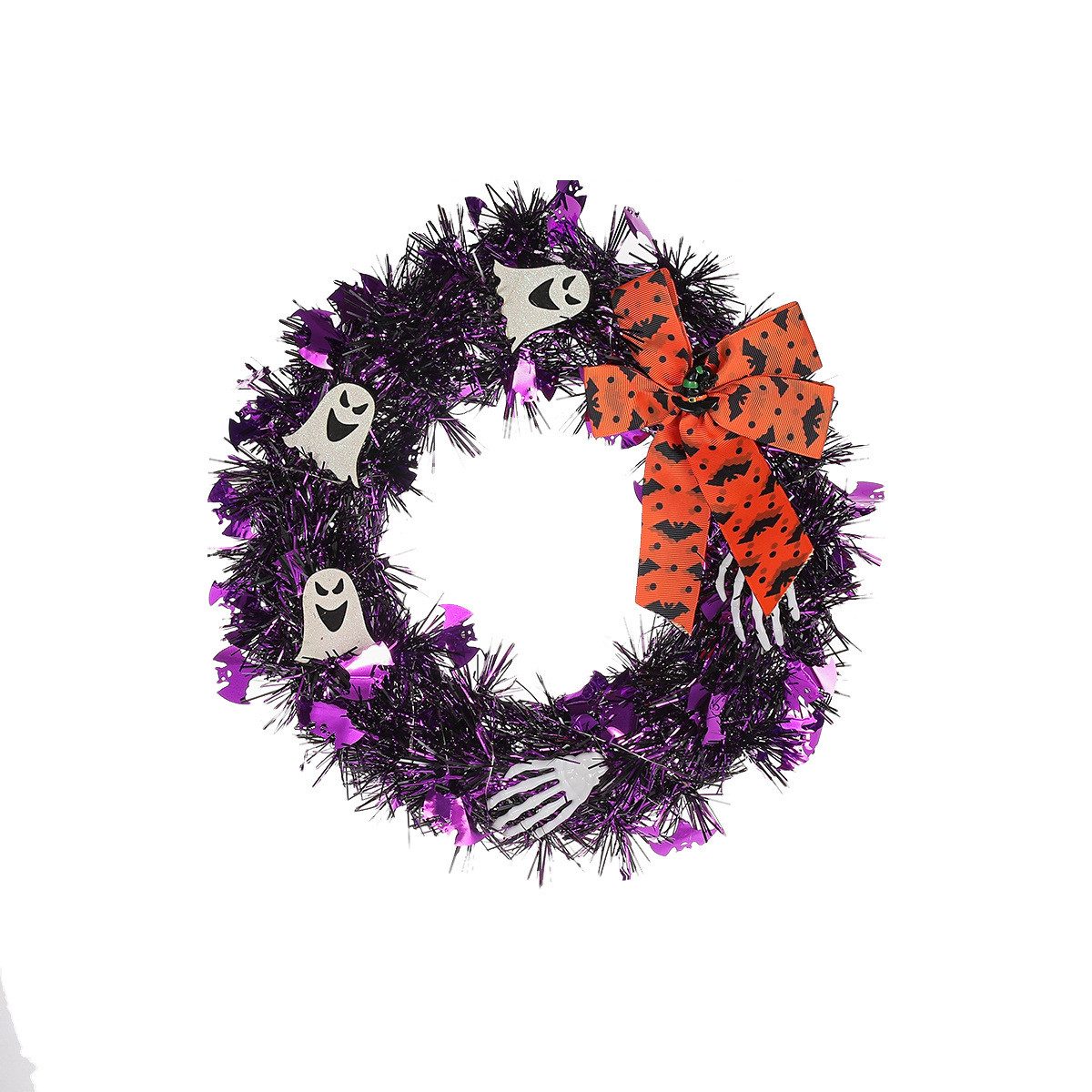 Kunstkranz Halloween Gothic Totenkopf Rosenkranz, Halloween günstig online kaufen
