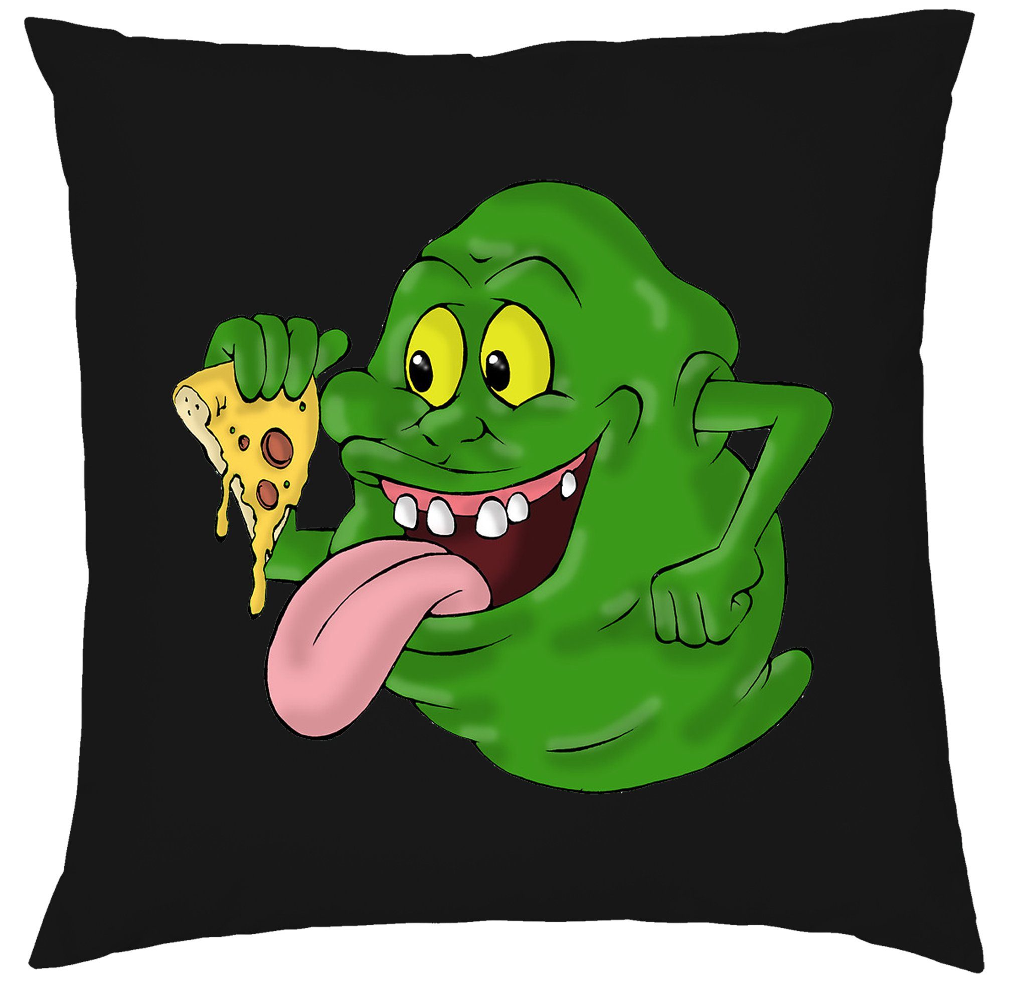Dekokissen Slimer Ghostbusters Geisterjäger Ecto Pizza Kissen mit füllung