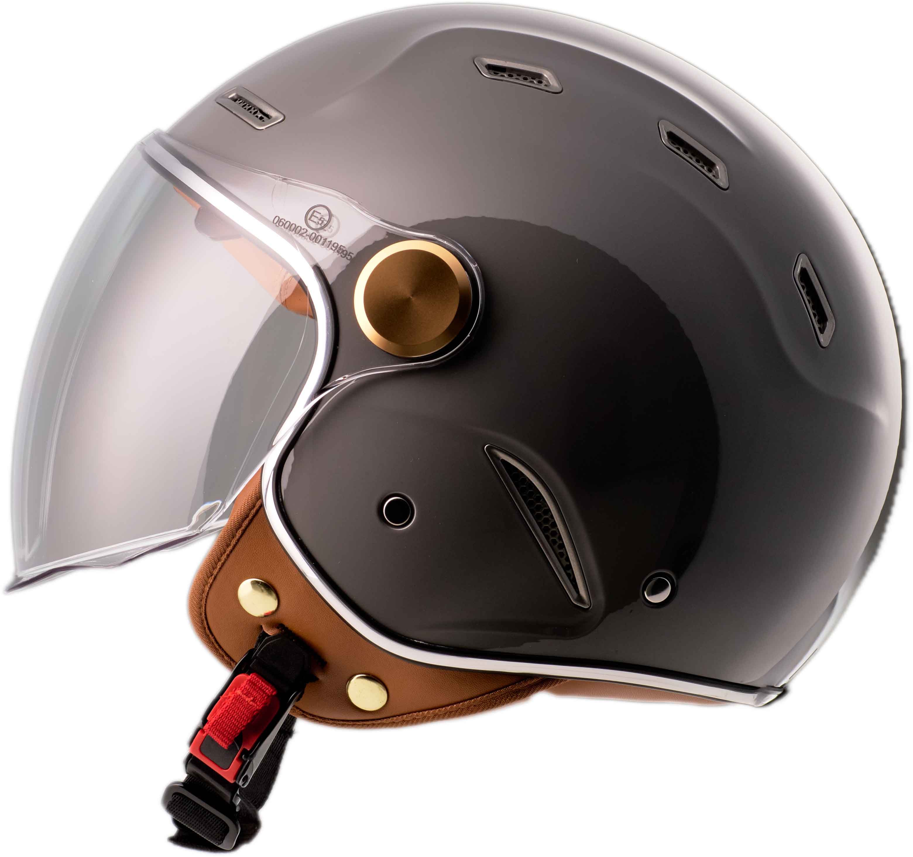 Burnout Motorradhelm Jethelm Heritage Stone