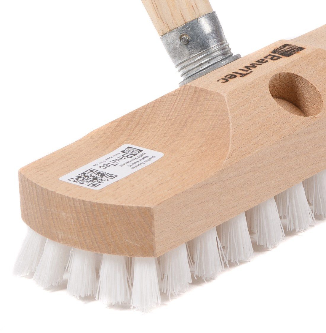 BawiTec Reinigungsbürste Universal Schrubber mit Stiel Bodenschrubber Holzstiel Teleskopstiel, Fliesen, Holzböden, Steinböden, Garagenböden, Keramik, (1-tlg), k – Bild 4 von 5