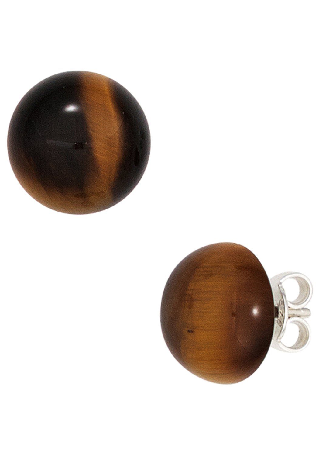 JOBO Paar Ohrstecker, rund 925 Silber mit Tigerauge günstig online kaufen