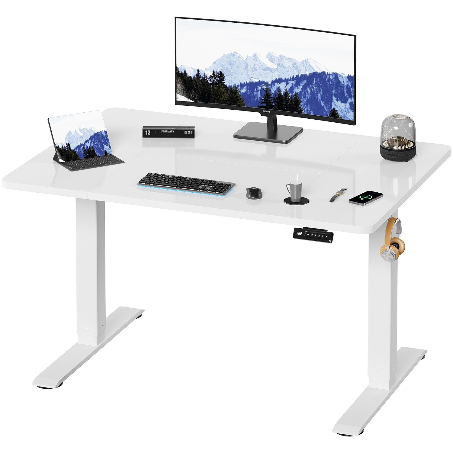 Schreibtisch Höhenverstellbar elektrischer Memory-Funktion 100/120/140/160/180cm