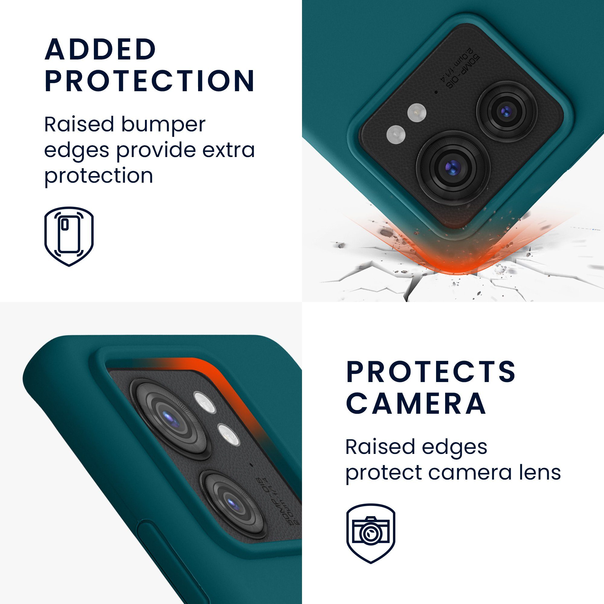 kwmobile Handyhülle Handyhülle für Motorola Edge 40 Hülle, Weiches Handy Silikon Case - Schutzhülle Cover