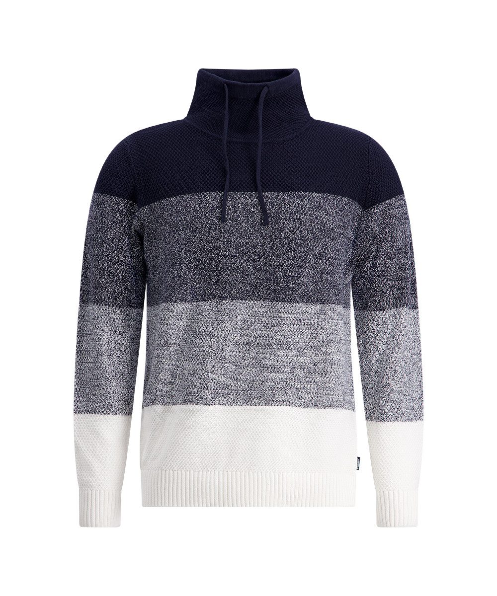 Pioneer Authentic Jeans Strickpullover Knit 1/1 Cowl neck b mit Stehkragen und Colorblocking