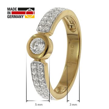 trendor Goldring Gold 333 mit Zirkonia