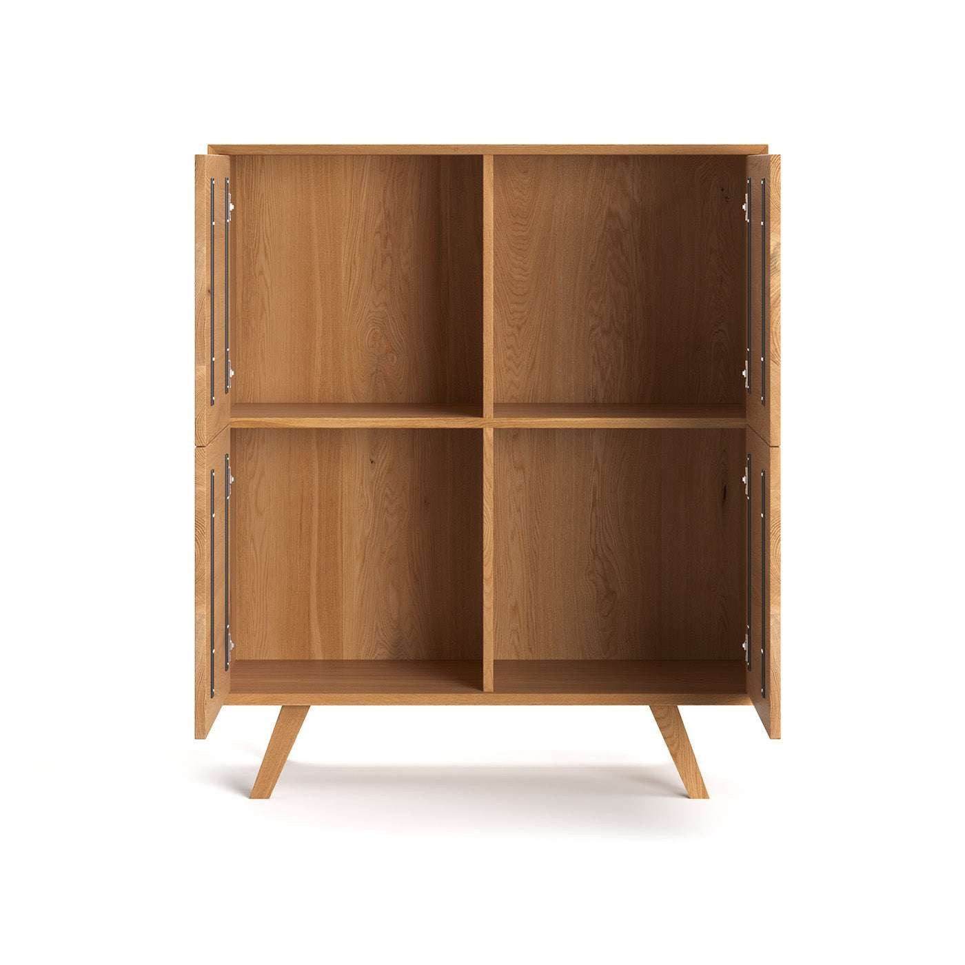 DANZZ Sideboard Quatro, Sideboard aus massiver Eiche, Viertürige Kommode