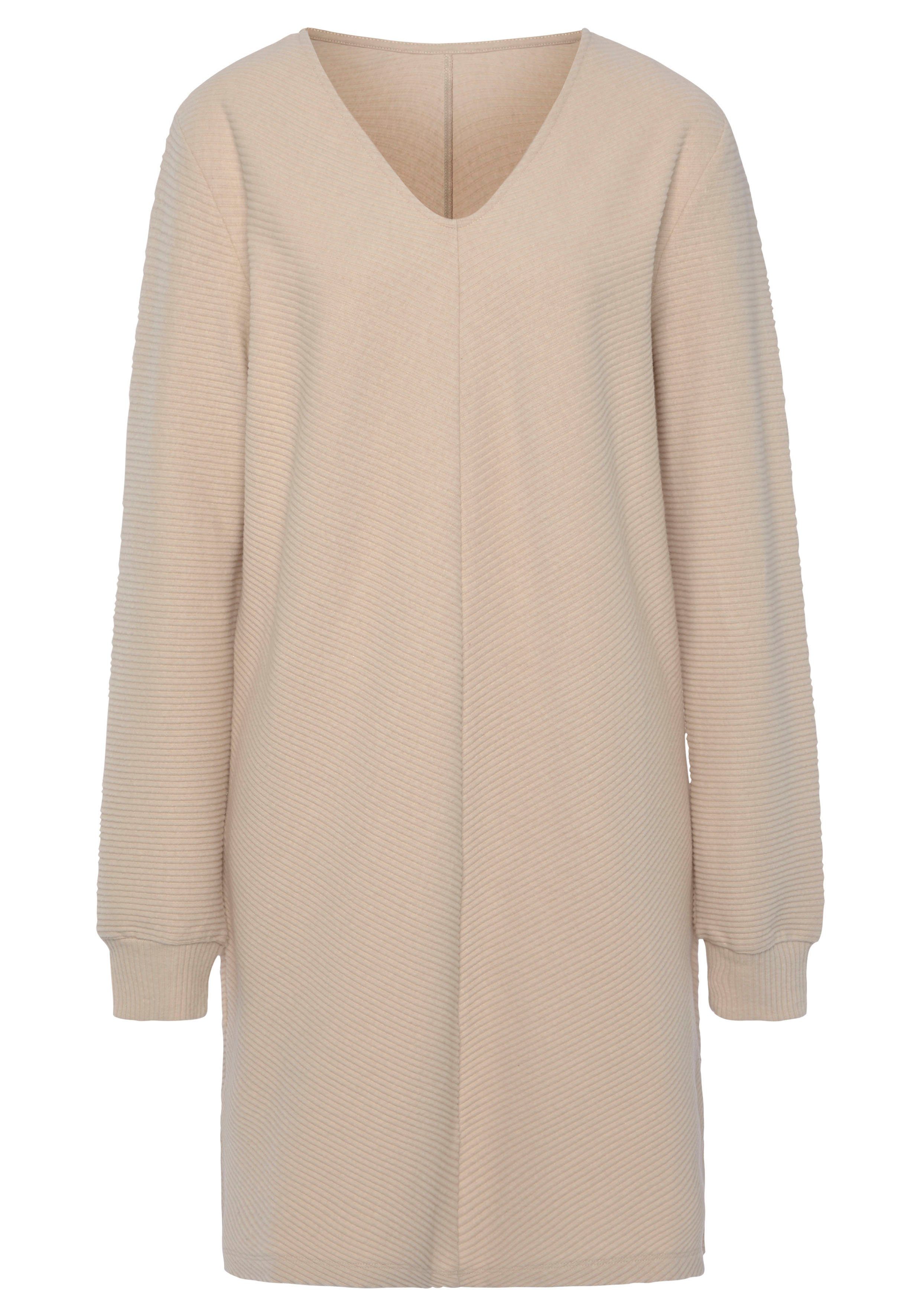 s.Oliver Sweatkleid Langarmkleid aus Ripp-Qualität mit Teilungsnaht, Loungewear – Bild 2 von 5