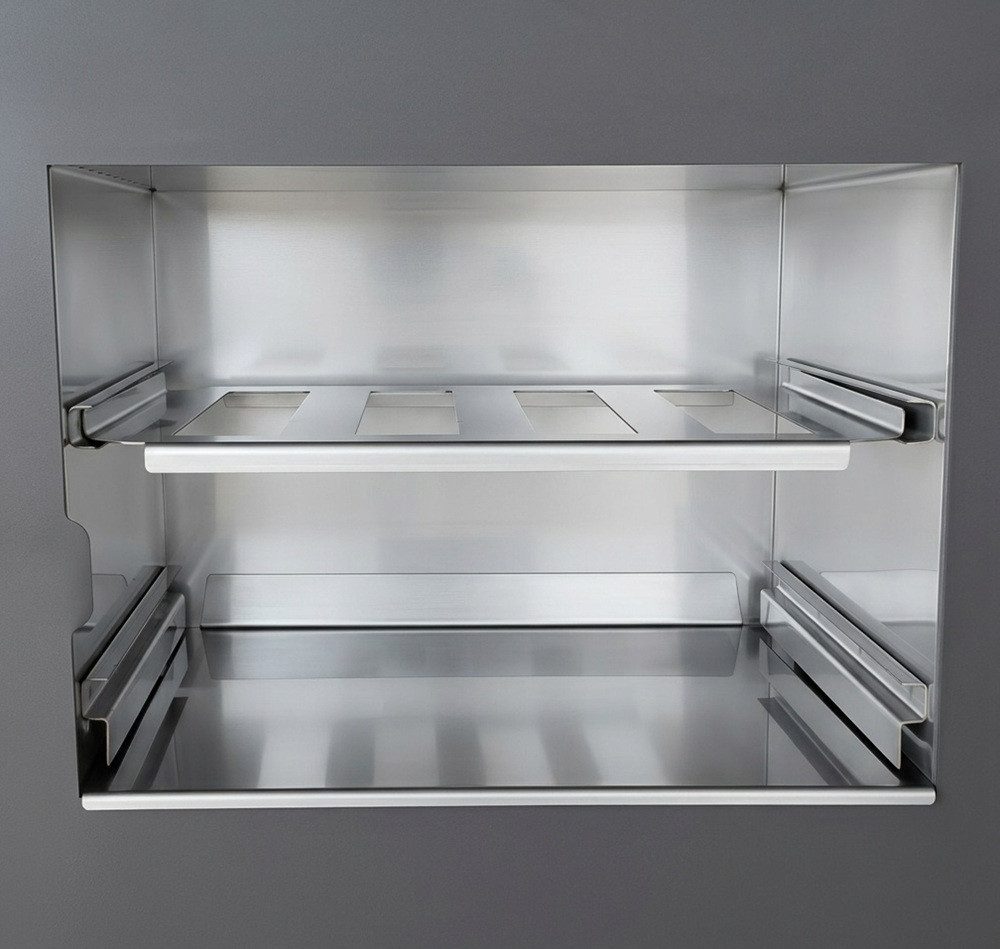 Prometey Festbrennstoffherd Küchenofen Holzherd R ECO INOX mit Edelstahlbackofen, rechte Version, 7,0 kW
