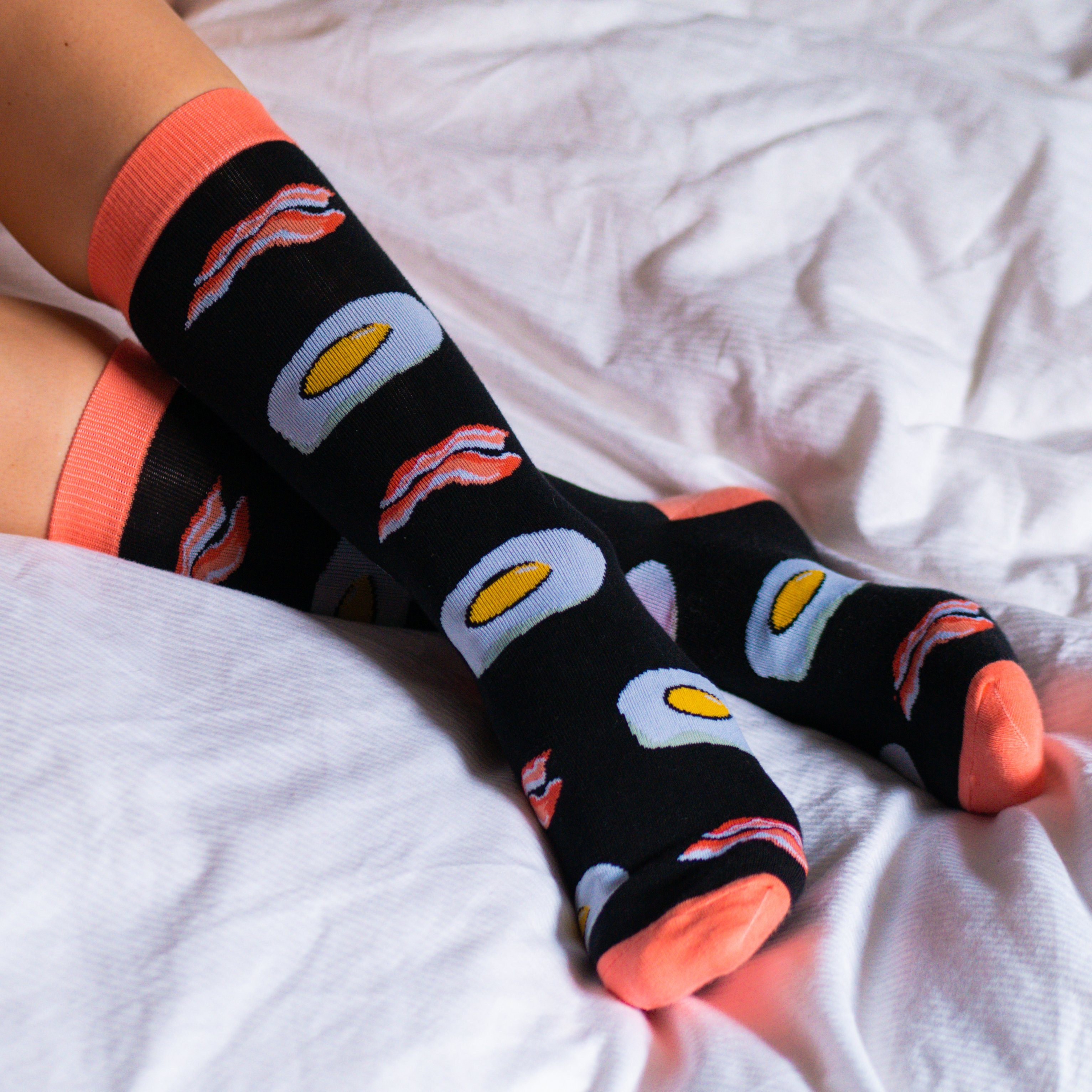 TwoSocks Freizeitsocken Spiegelei Socken lustige Socken Herren & Damen, Einheitsgröße