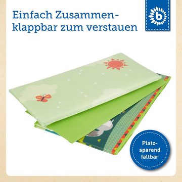 BIECO Spielzeugtruhe Bieco Aufbewahrungsbox mit Deckel 60L, faltbar ca. 60x30x35cm Spielzeugkiste mit Deckel Aufbewahrungsbox Kinder Kisten mit Deckel Aufbewahrungsbox Groß Wickeltisch Organizer Waldtiere