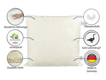 Federkissen Publik, beties, Füllung: Feder- Daunenmischung, Bezug: Baumwolle, Seitenschläfer, Rückenschläfer, Bauchschläfer, Set, Kissenfüllung ca. 40x40 cm Federn ohne Lebendrupf