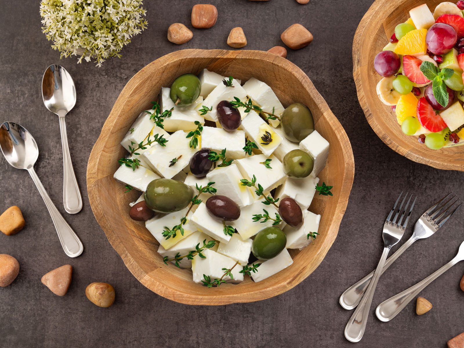 Amagohome Obstschale Dekoschale Masterbox 8-teilig Holzschale rund Origin Mangoholz massiv, Mangoholz massiv