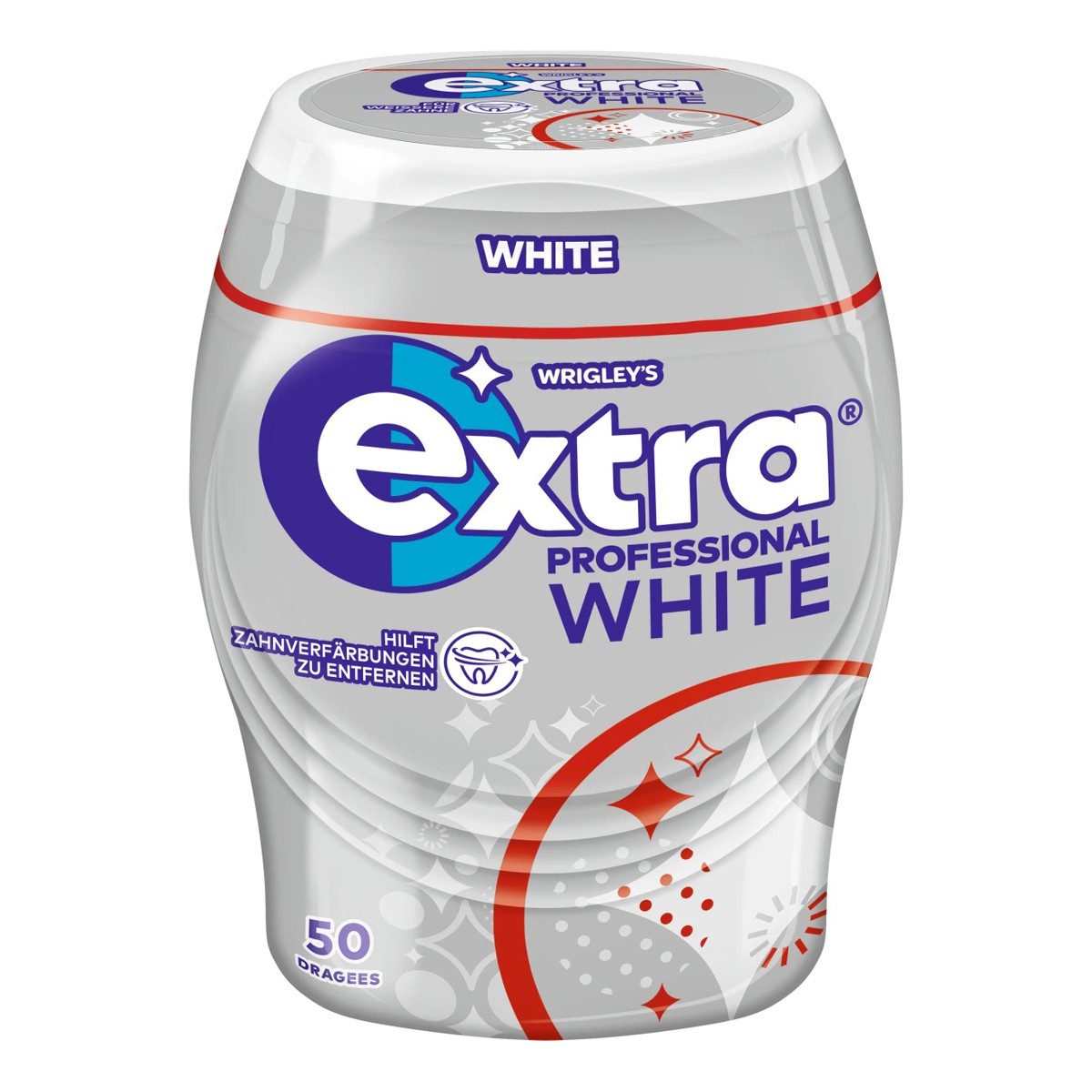 Wrigleys Extra Süßigkeit, Wrigleys Extra Professional WHITE ohne Zucker 50 Dragees 70g