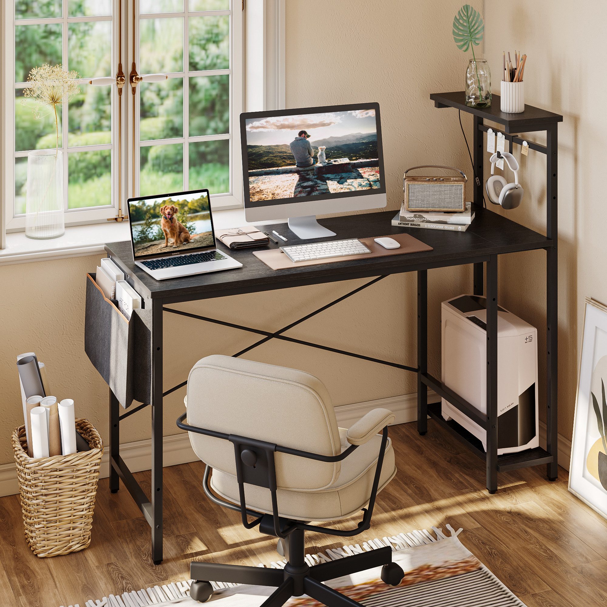 Bestier Gamingtisch 130 cm Gaming-Schreibtisch mit günstig online kaufen