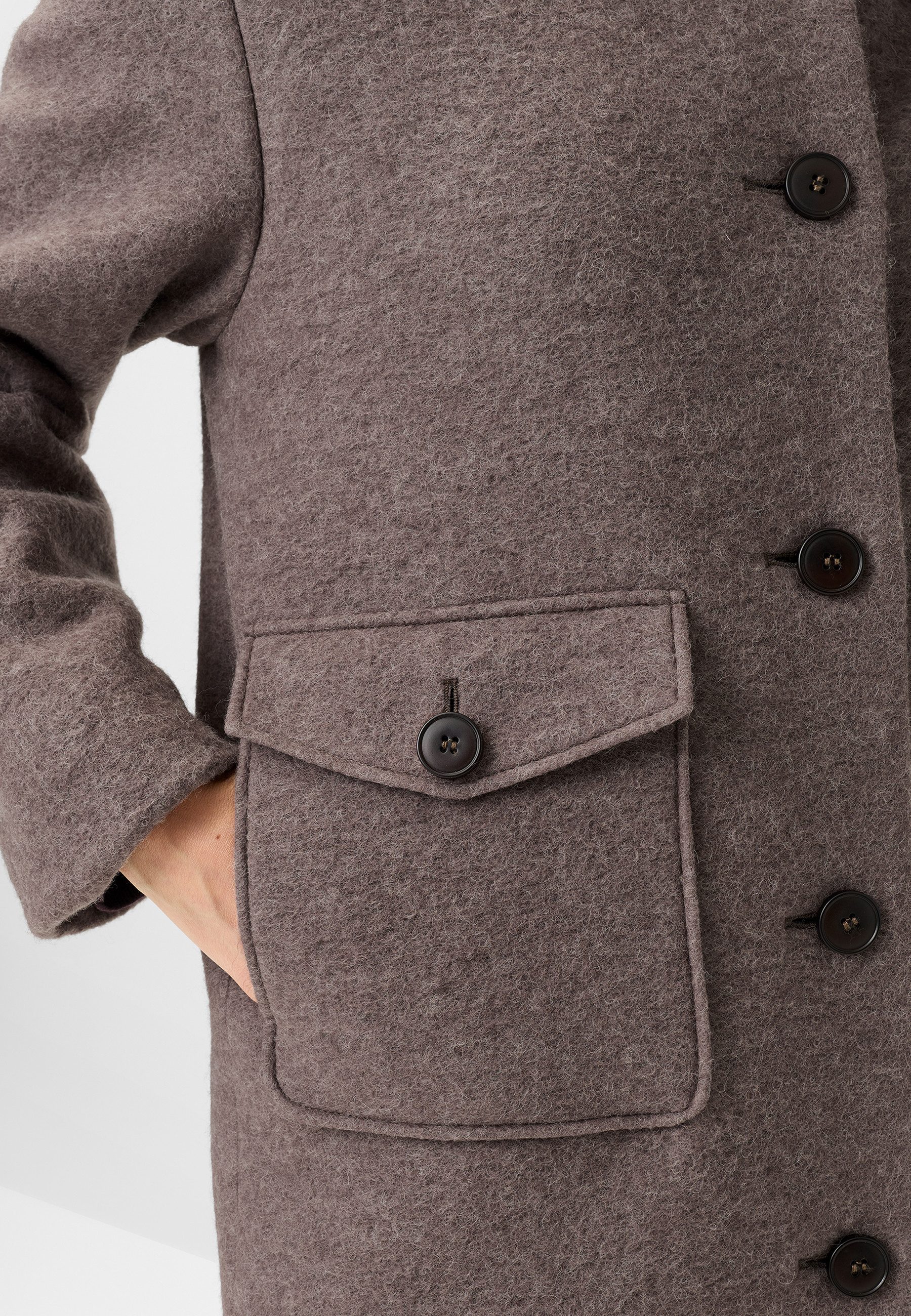 Fuchs Schmitt Wollmantel Wollmantel aufgesetzte Taschen, Regular Fit