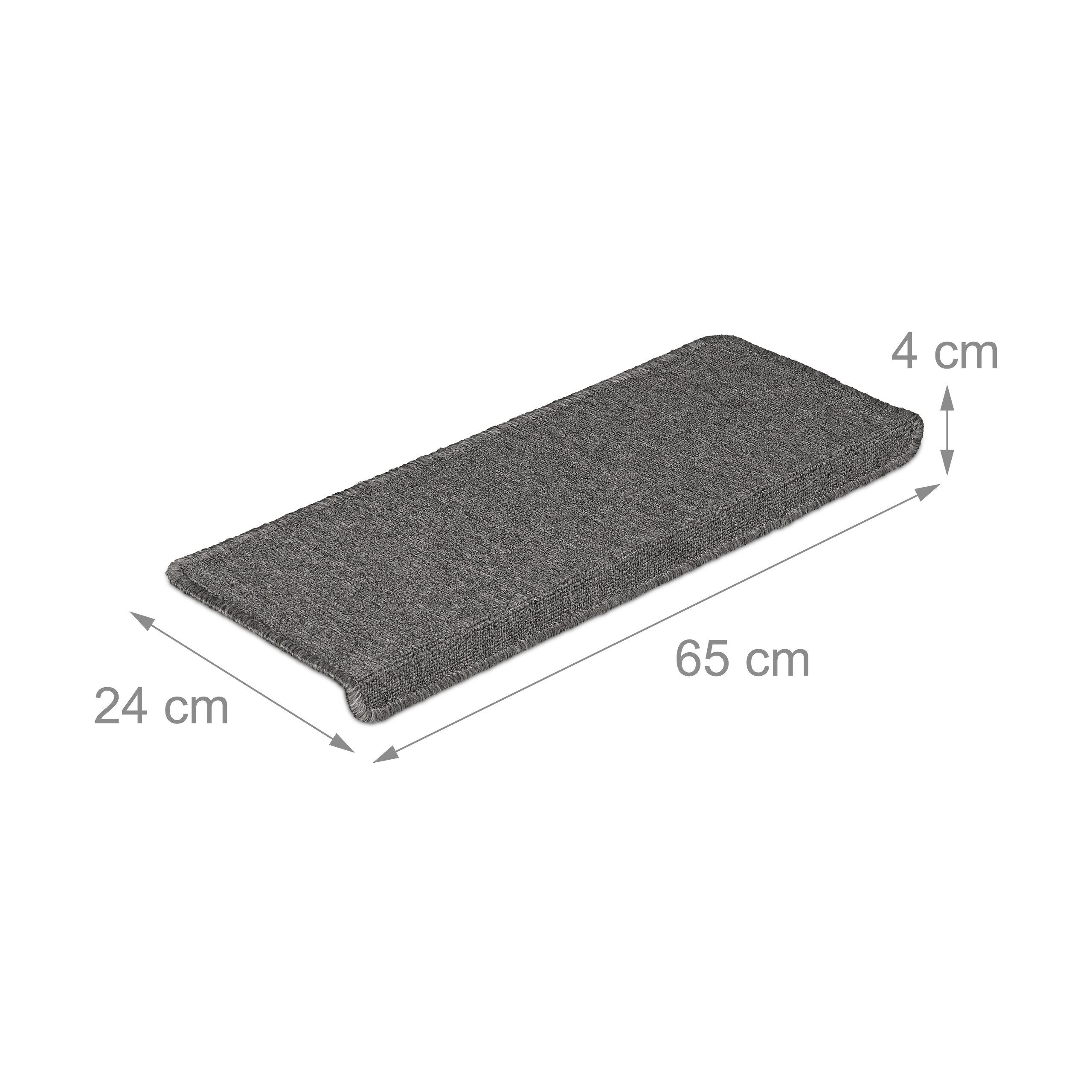 relaxdays Stufenmatte Rechteckige Stufenmatten im 15er Set, Rechteckig, Höhe: 40 mm, grau – Bild 4 von 5