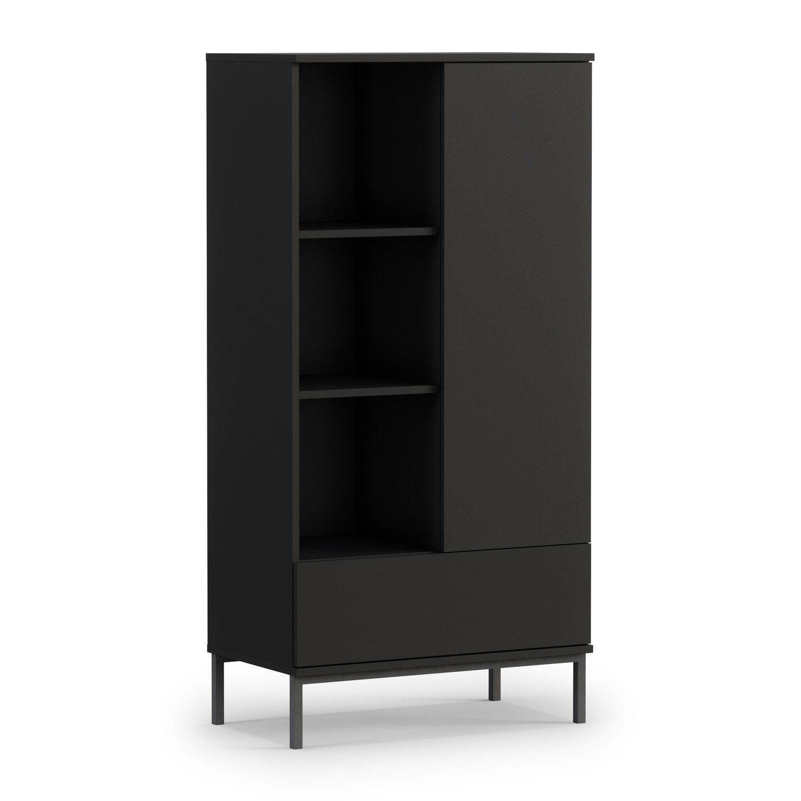 HAUSELEMENT Mehrzweckschrank QUERTY QT-03 Regal Vitrine Schrank Bücherregal Wohnzimmerschrank Modern
