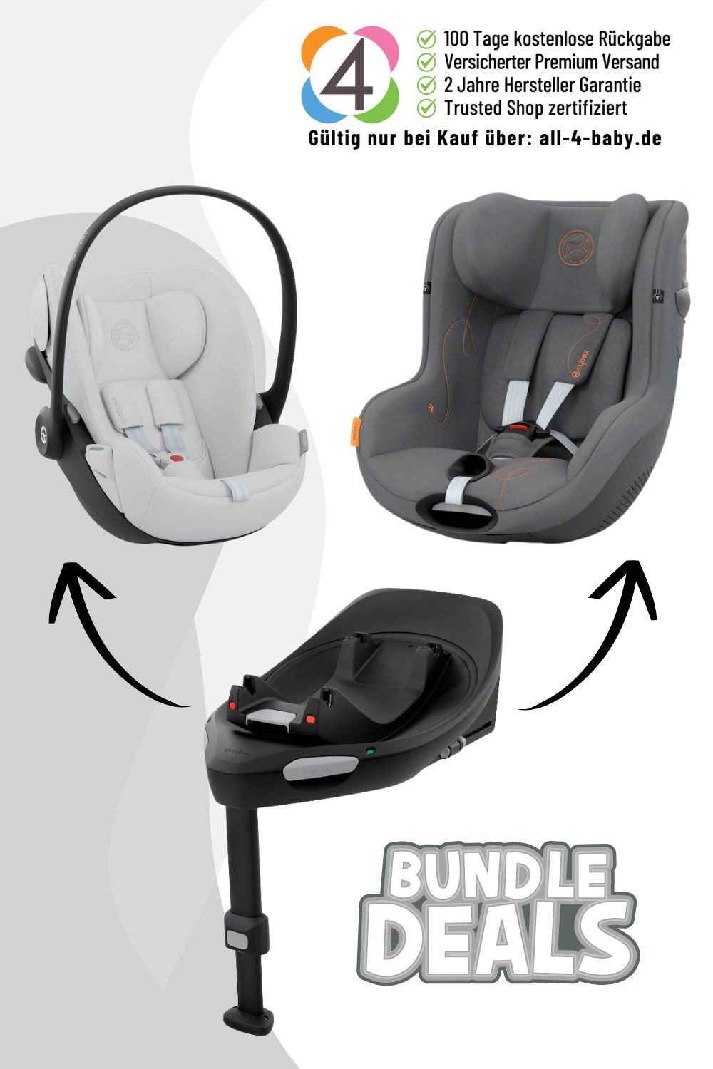 Cybex Babyschale G-Line Modular Set - Cloud G, Sirona G und Base G