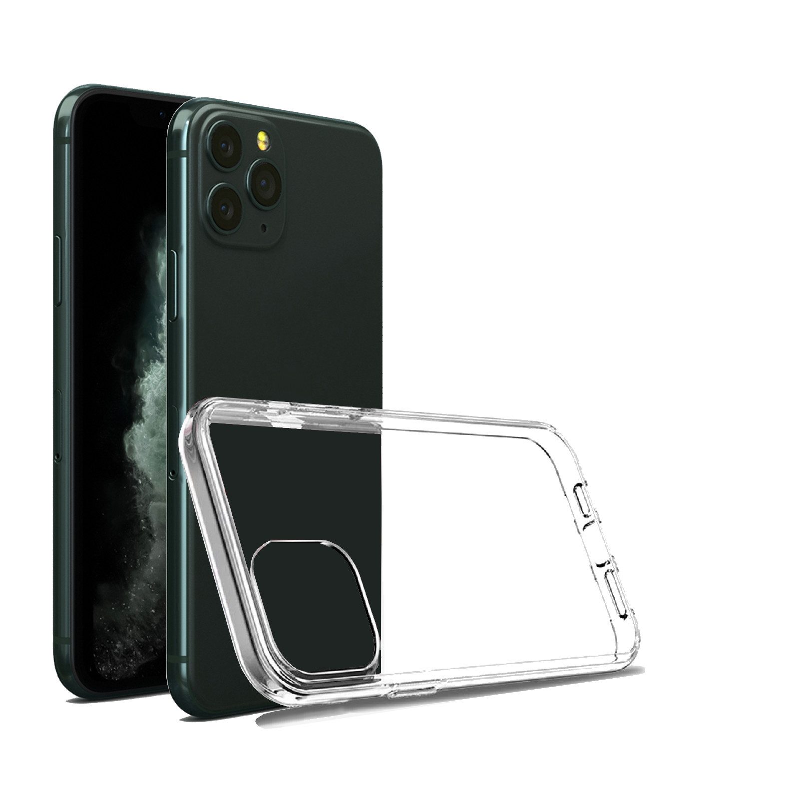 MobileKing Handyhülle Handyhüllen für iPhone 11, 11 Pro, 11 Pro Max, transparent, vergilbungsfrei, stoßfest