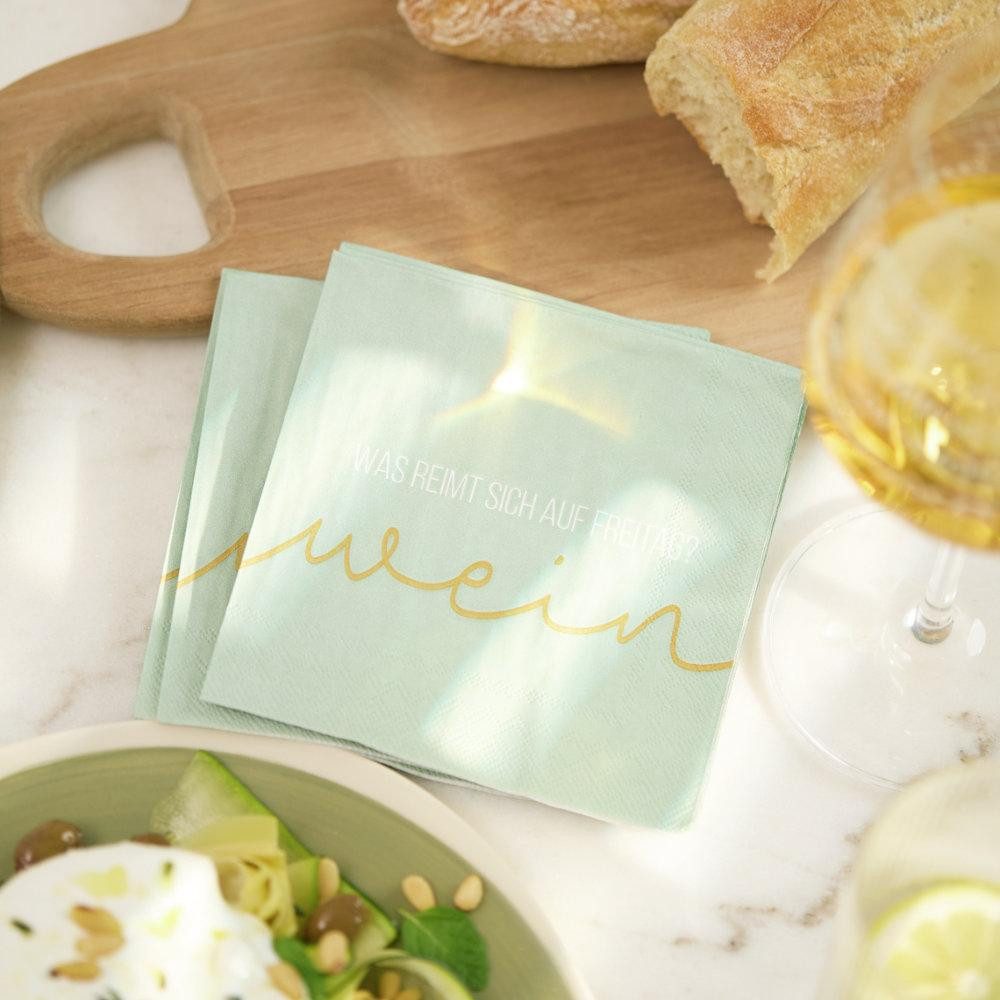 Räder Papierserviette Design Cocktailserviette Was Reimt Sich Auf Freitag (20-teilig)