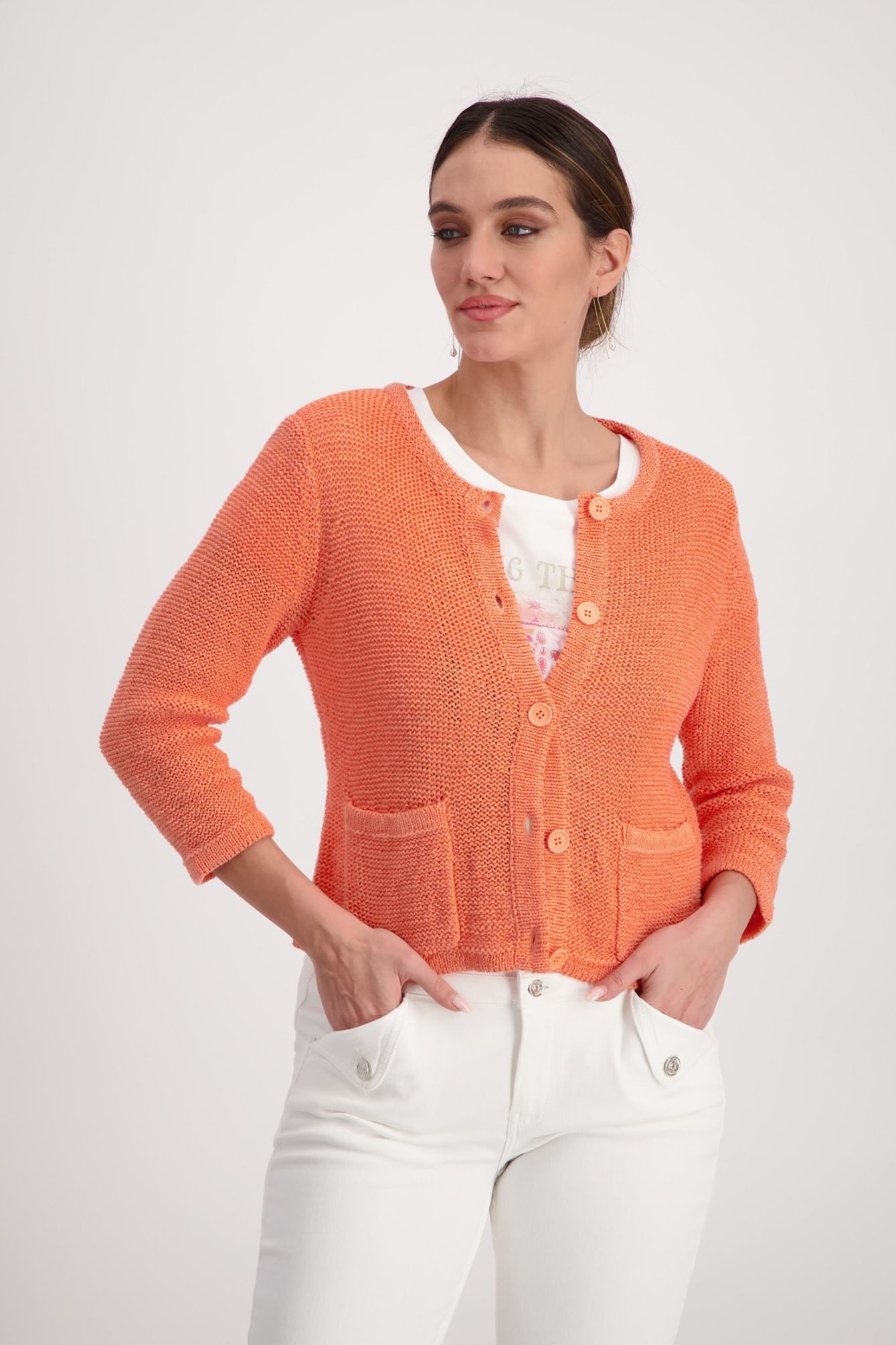 Monari Strickjacke 408927 (1-tlg)