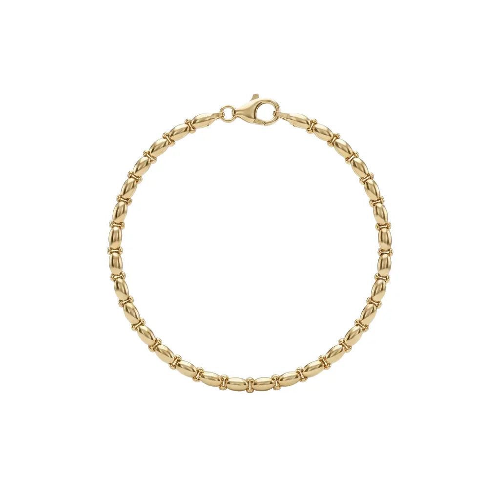 Suzan Gold Goldarmband 375 Echtgold Oliva Loop ovale Gliederelemente