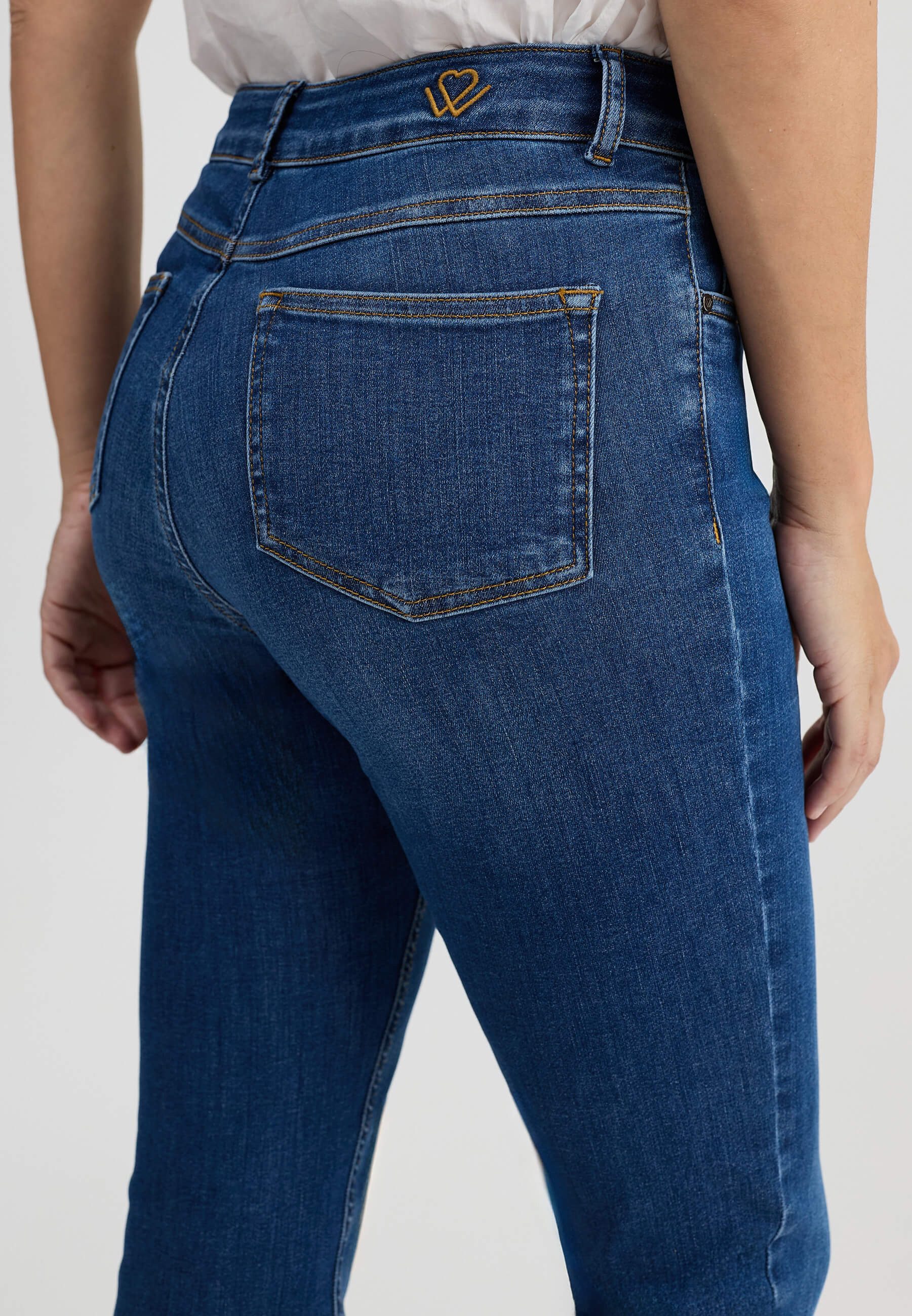 wonderjeans High-waist-Jeans Skinny in körperbetonter Passform günstig online kaufen