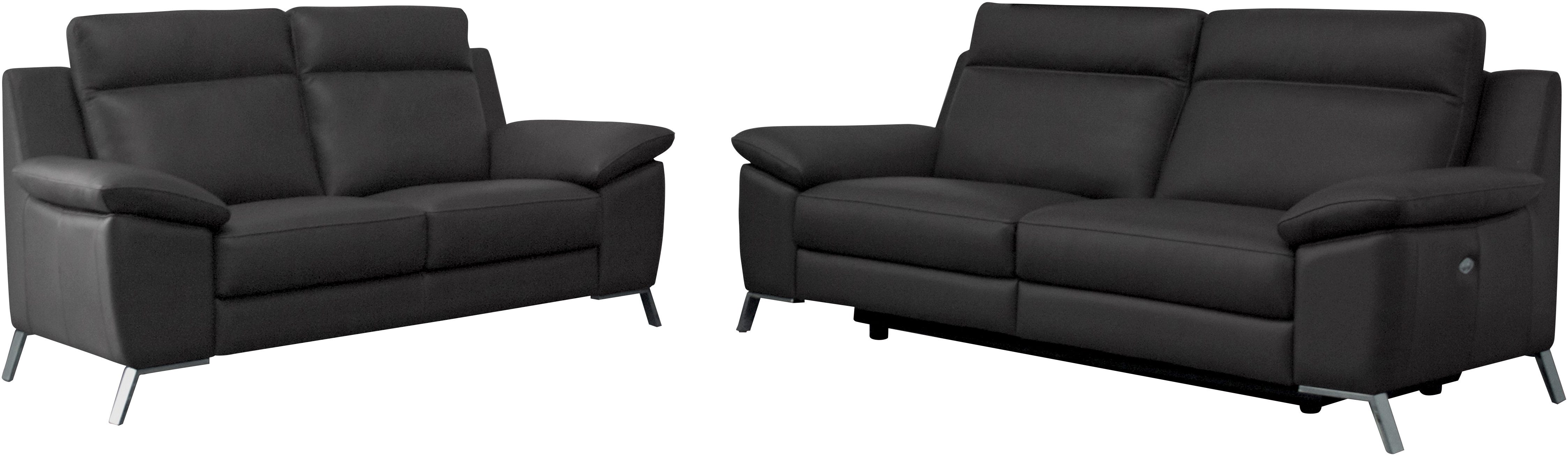 CALIA ITALIA Polstergarnitur Roby, (Set, 2-tlg), in Leder, mit elektrischer Relaxfunktion