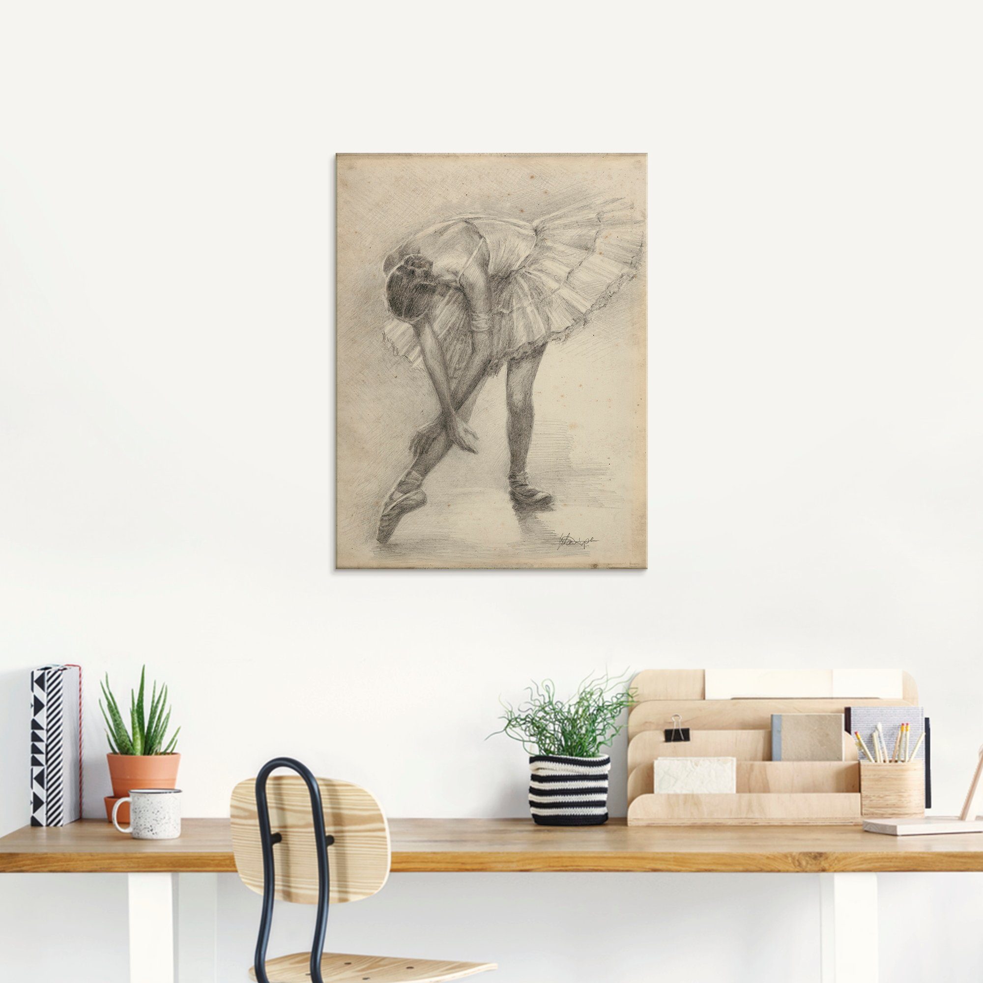 Artland Glasbild »Antike Ballerina Übung II«, Sport (1 Stück)-HomeTrends
