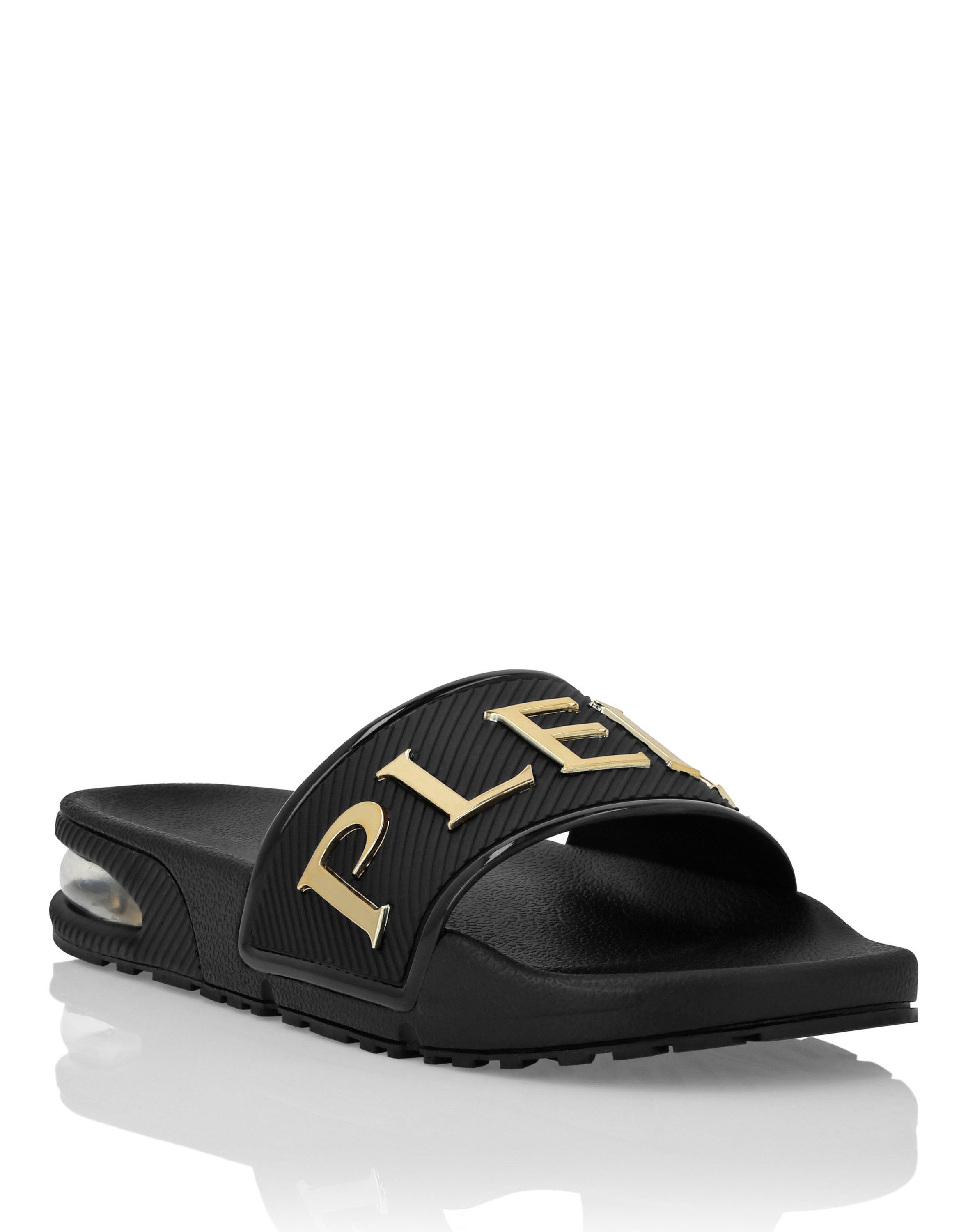 PLEIN SPORT Flache Gummisandalen Strandschuh