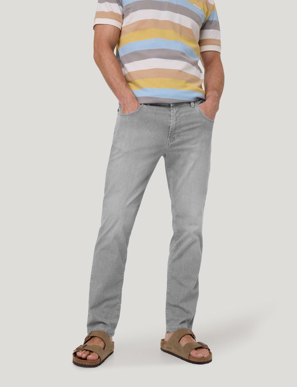 Pioneer Authentic Jeans Cargojeans RANDO light grey stonewash