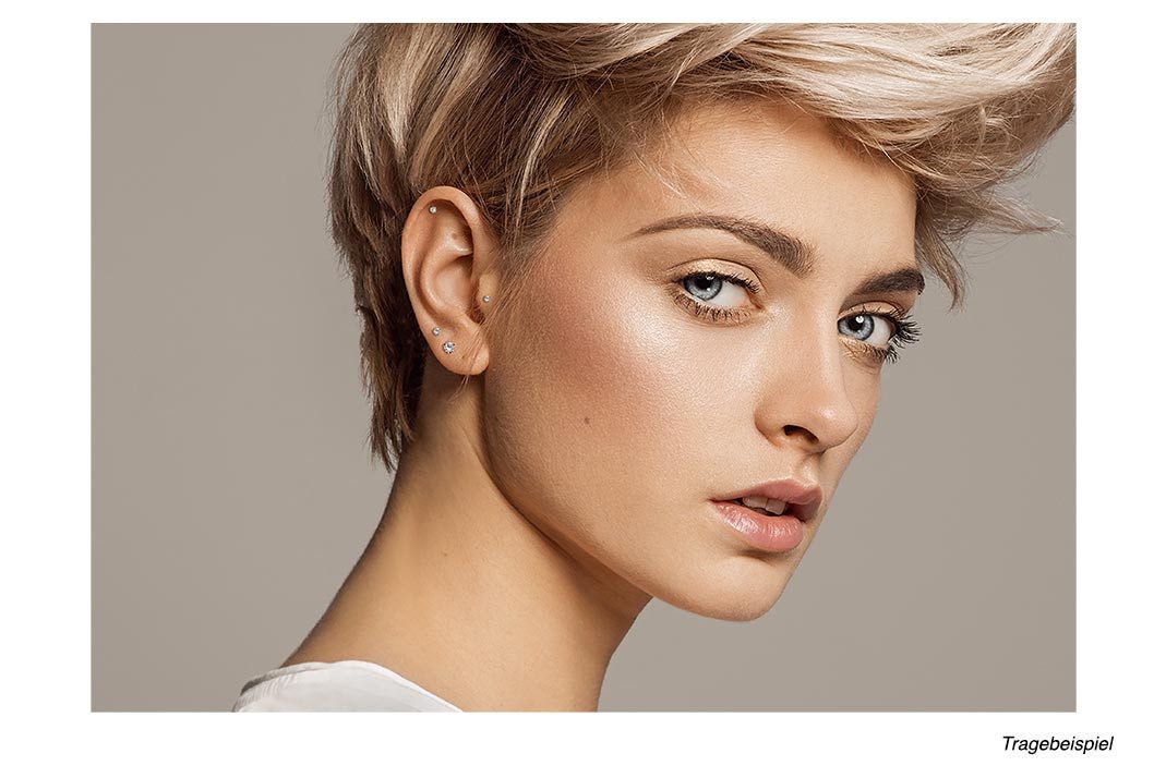 PIERCINGLINE Piercing-Set Titan Labret mit Innengewinde EINGEFASSTER KRISTA günstig online kaufen