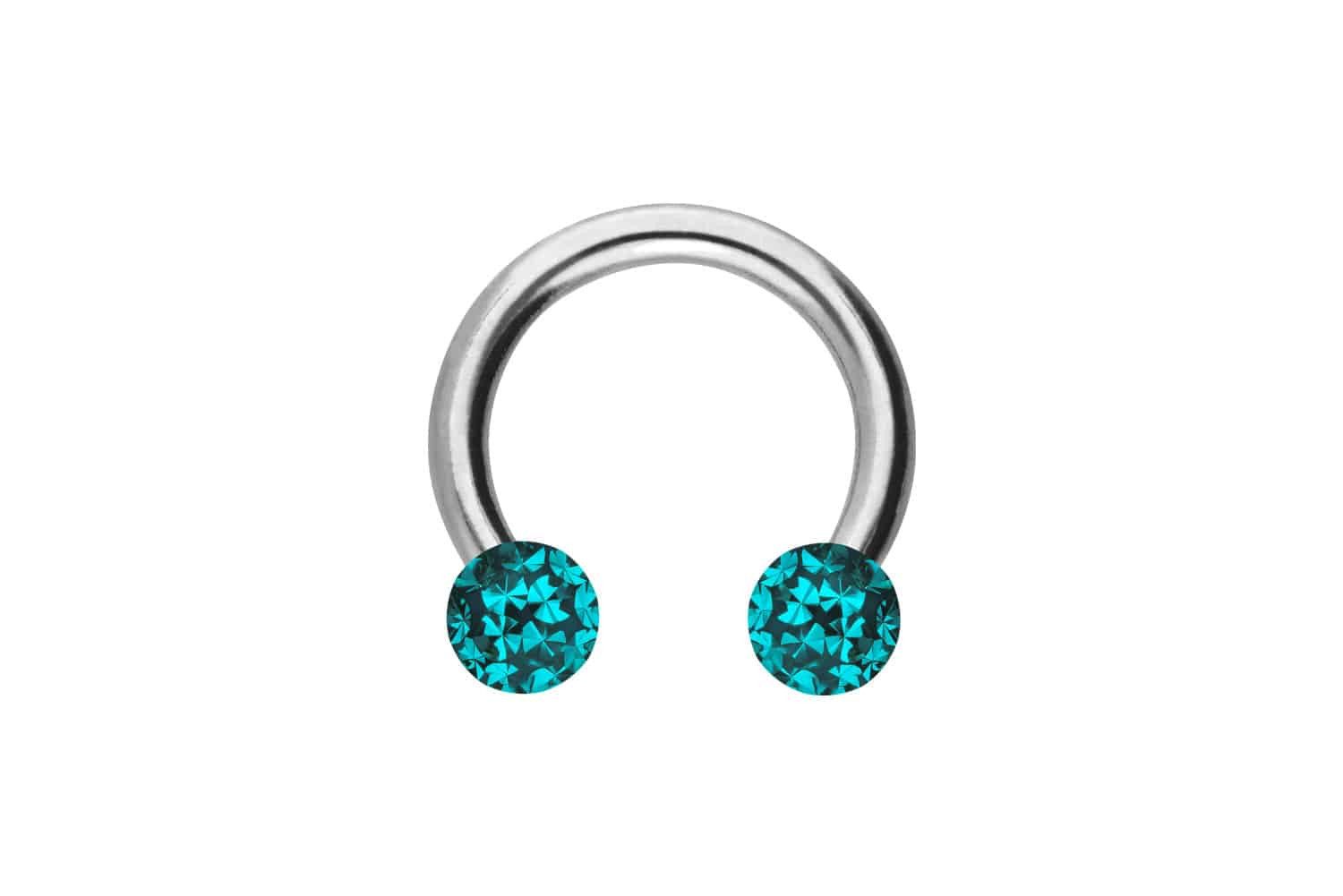 Farbe: Silberfarben + Kristall: Zirkonblau