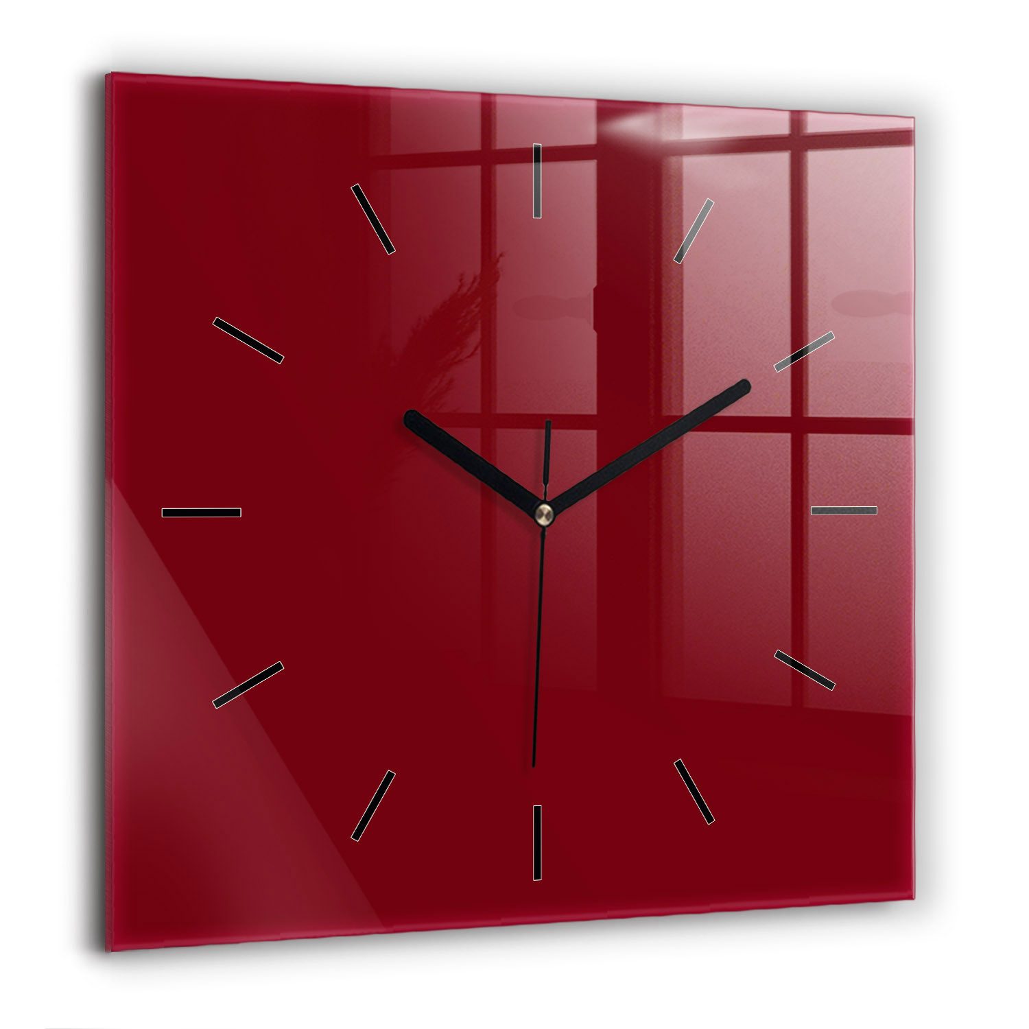 Tulup Wanduhr Modernistische Glaswanduhr 60x60cm Uhr aus gehärtetem Glas