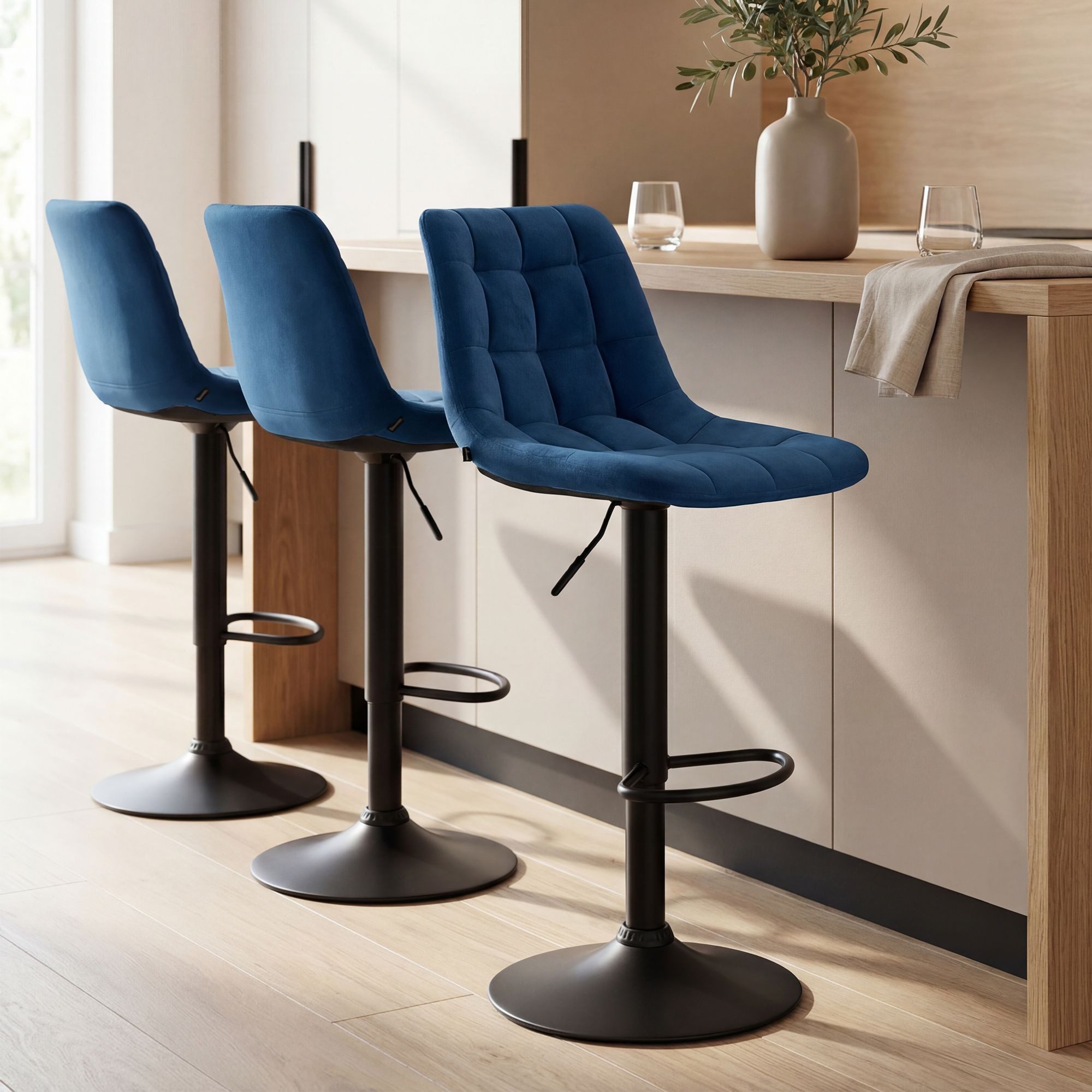 CLP Barhocker Mapun (1er, 1 St., 1er), höhenverstellbar, Bodenschoner