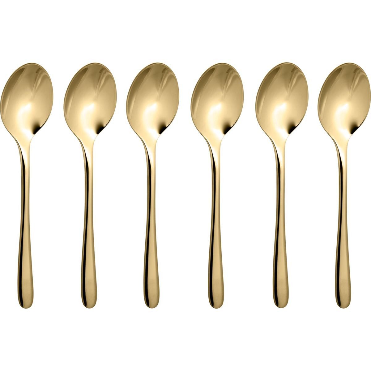 sambonet Besteck-Set Taste PVD 6 Cucchiaini Moka Oro Lucido