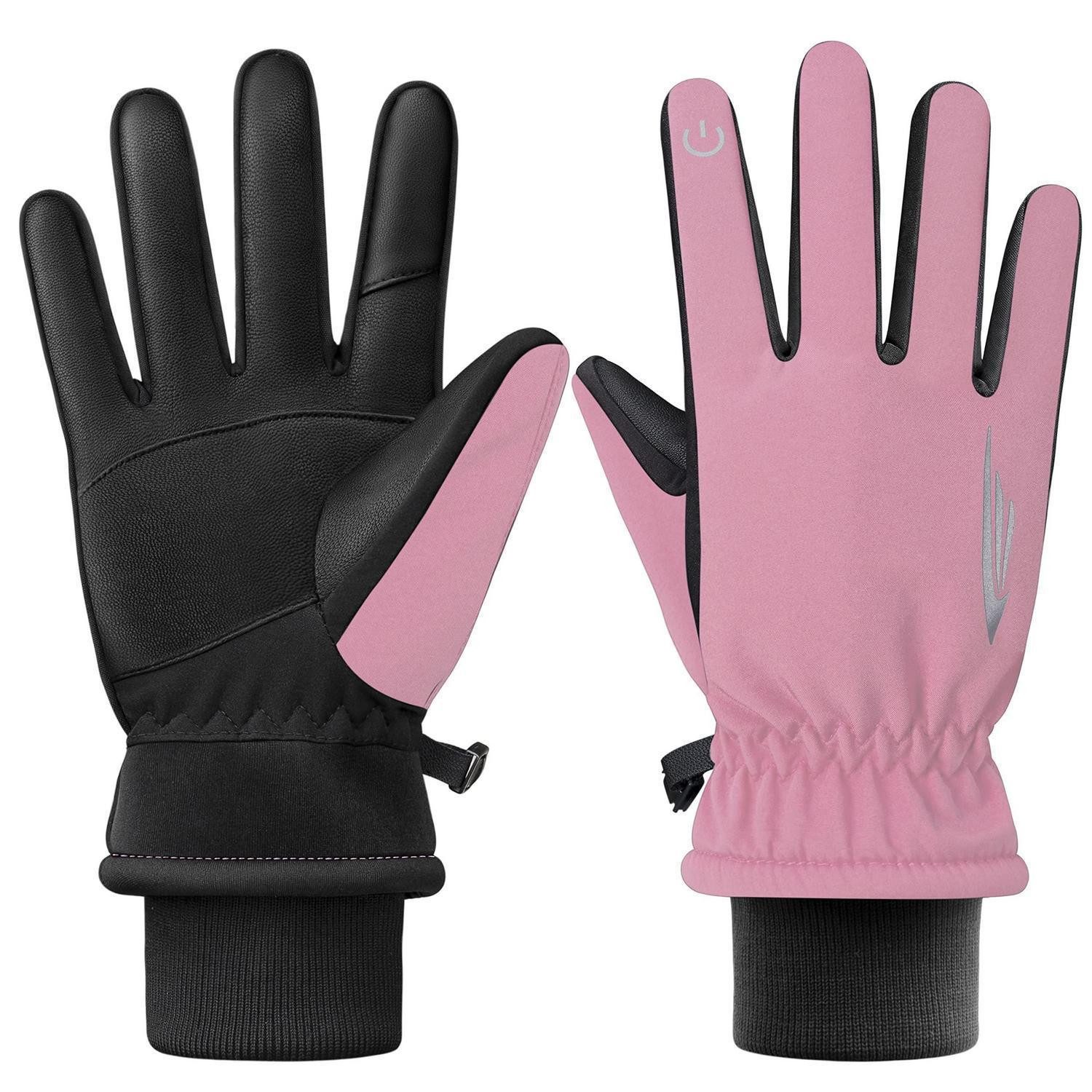LuxusKollektion Skihandschuhe Thermo-Handschuhe Winter wasserdicht Touchscreen Rosa (1-St)