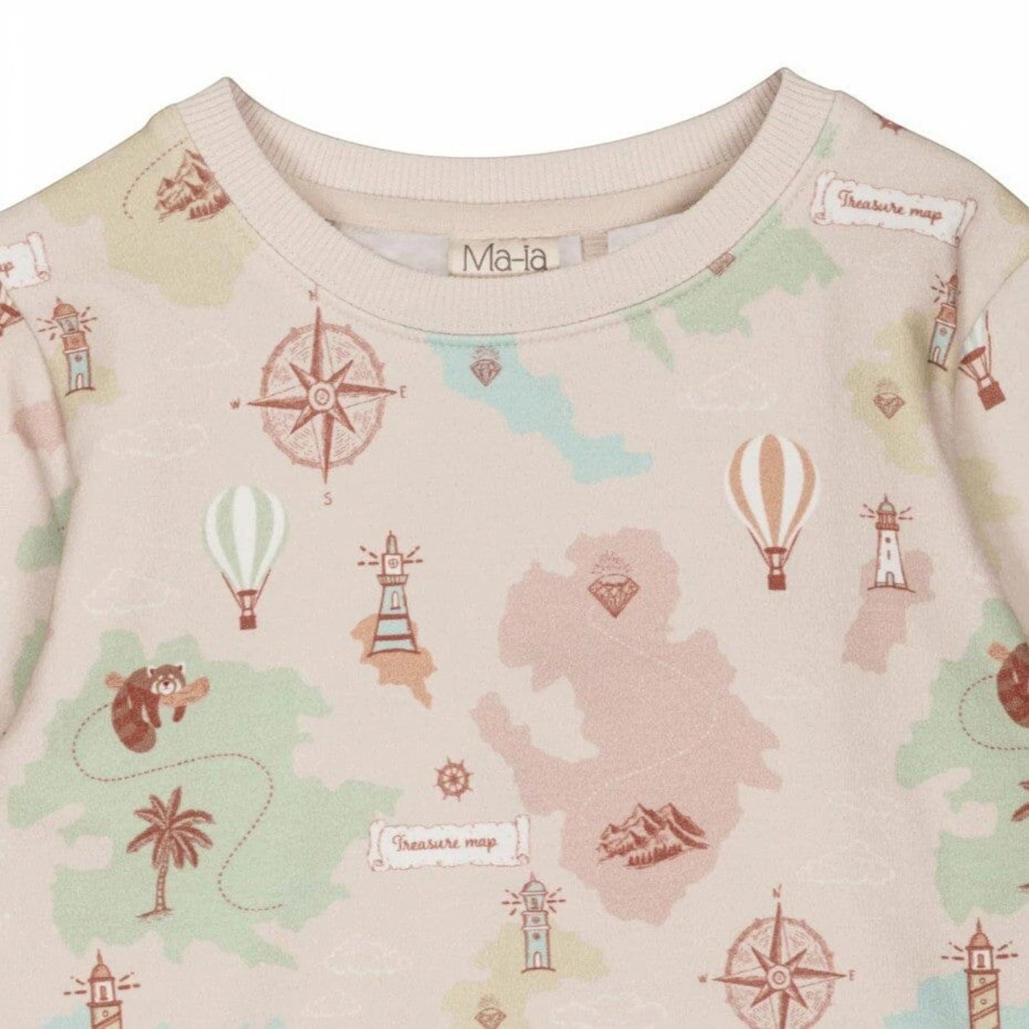 Moomin by Martinex Sweatshirt Ma-ia Family Sweatshirt „Route“ Beige