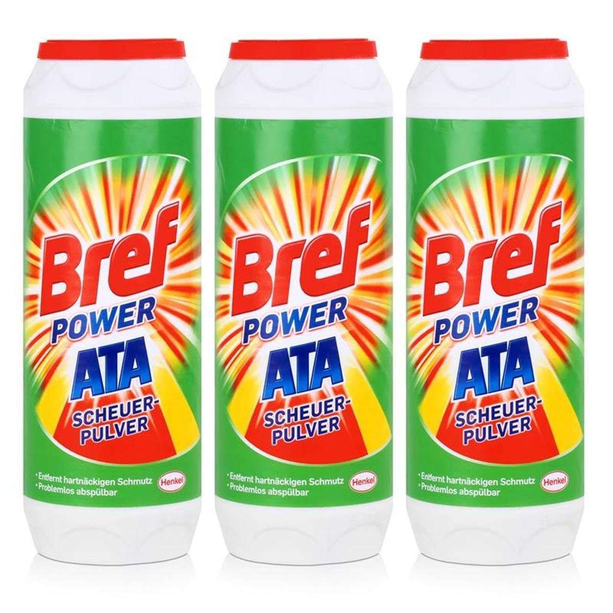 Bref Power Henkel Bref PowerATA Scheuerpulver 500g - Mit Zitrusfrische (3er Pack) Allzweckreiniger