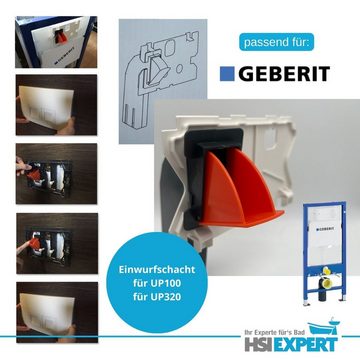 GEBERIT Vorwandelement WC Geberit Spülkasten Drückerplatte Einwurfschacht, Spar-Set