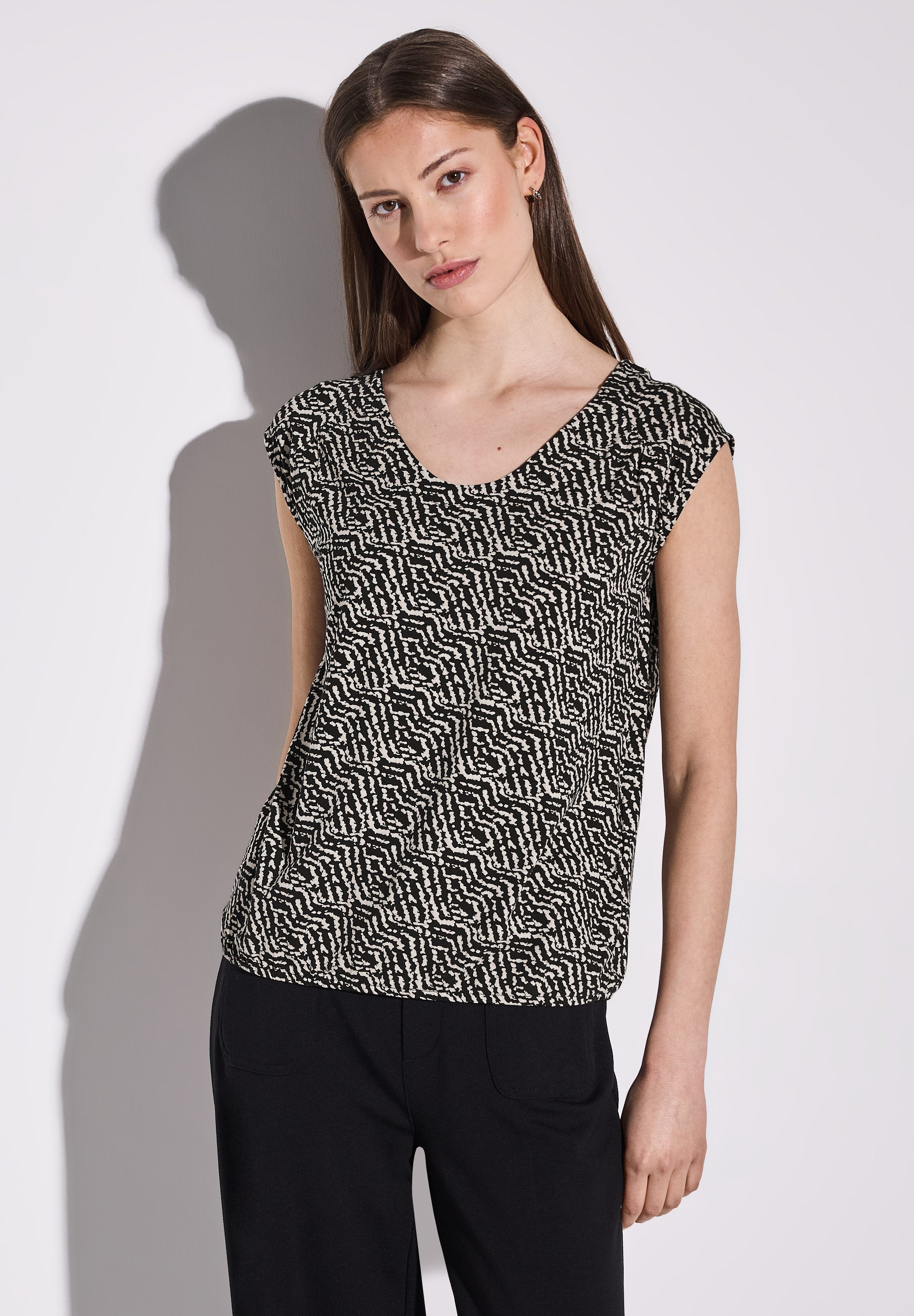 STREET ONE Print-Shirt aus strecthigem Viskosematerial günstig online kaufen