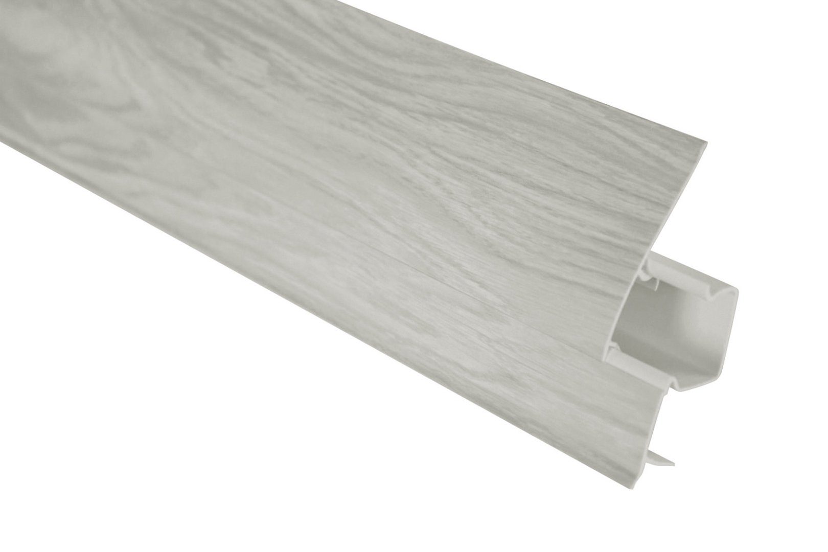 Lemal Sockelleiste, PVC 65x23mm - Fußleisten mit Kabelkanal - (30 Meter / 15 Leisten) Abschluss Leisten Teppichboden