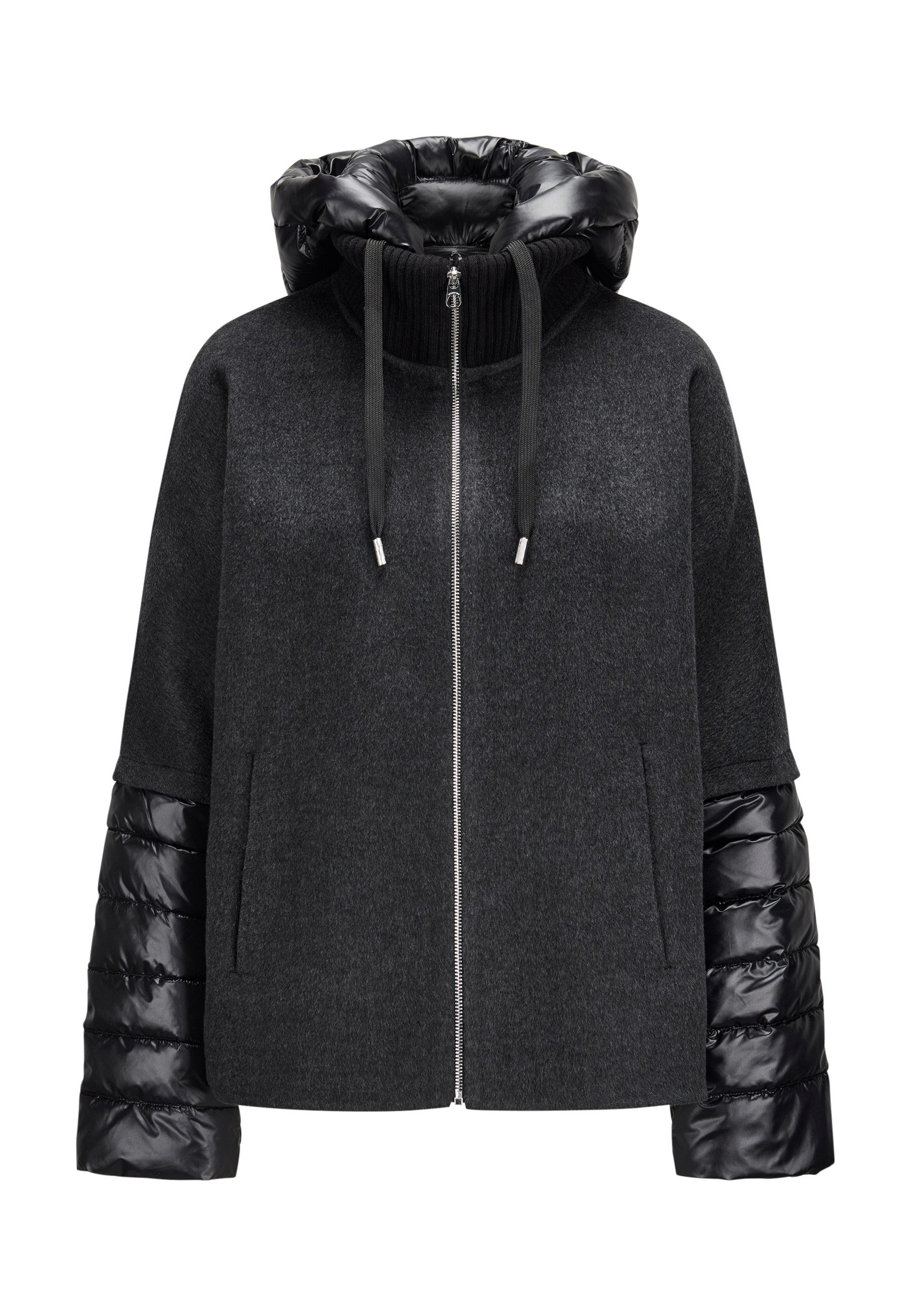 MILESTONE Wolljacke MSAzalea im Material Mix aus Wolle Doubleface und Stepp