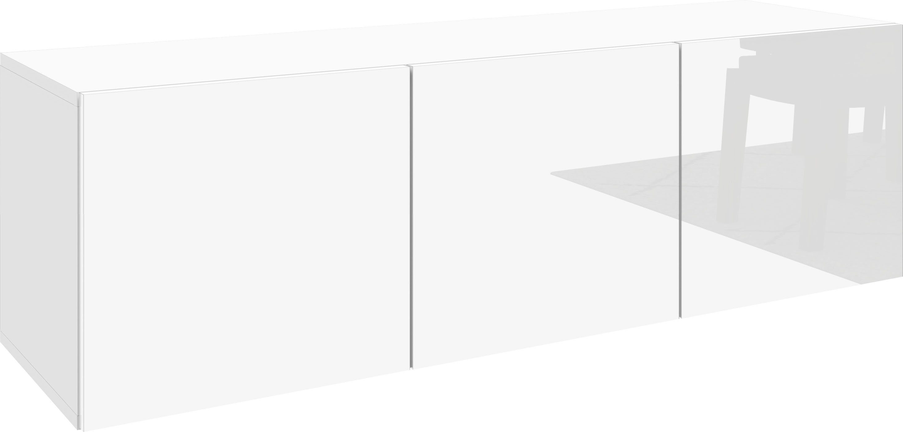 borchardt Möbel Lowboard Vaasa, Konsole, Hängeschrank mit 3 Türen, Breite 114 cm, nur hängend